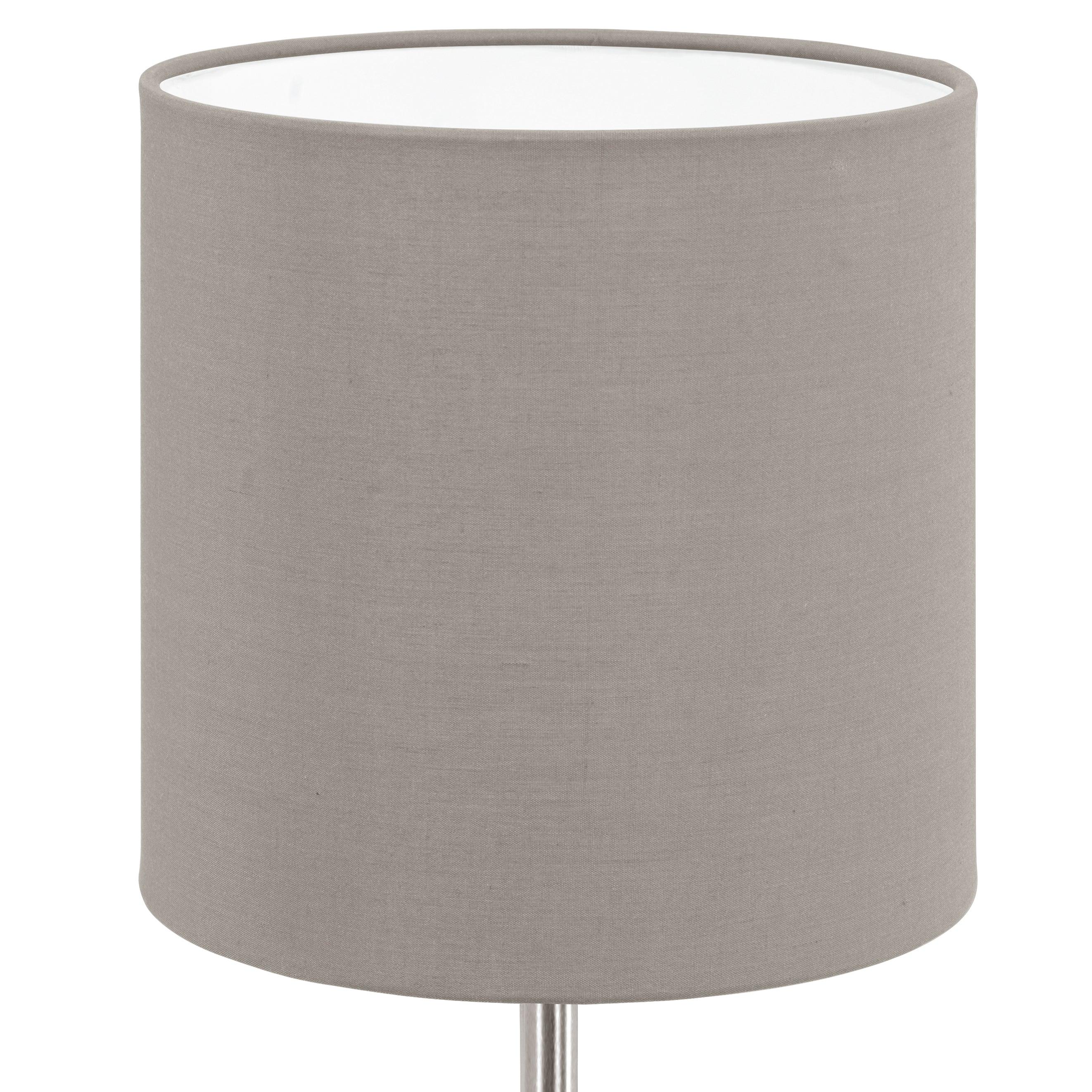 eglo pasteri nickel taupe fabric table lamp Kitchen Lighting Close Up