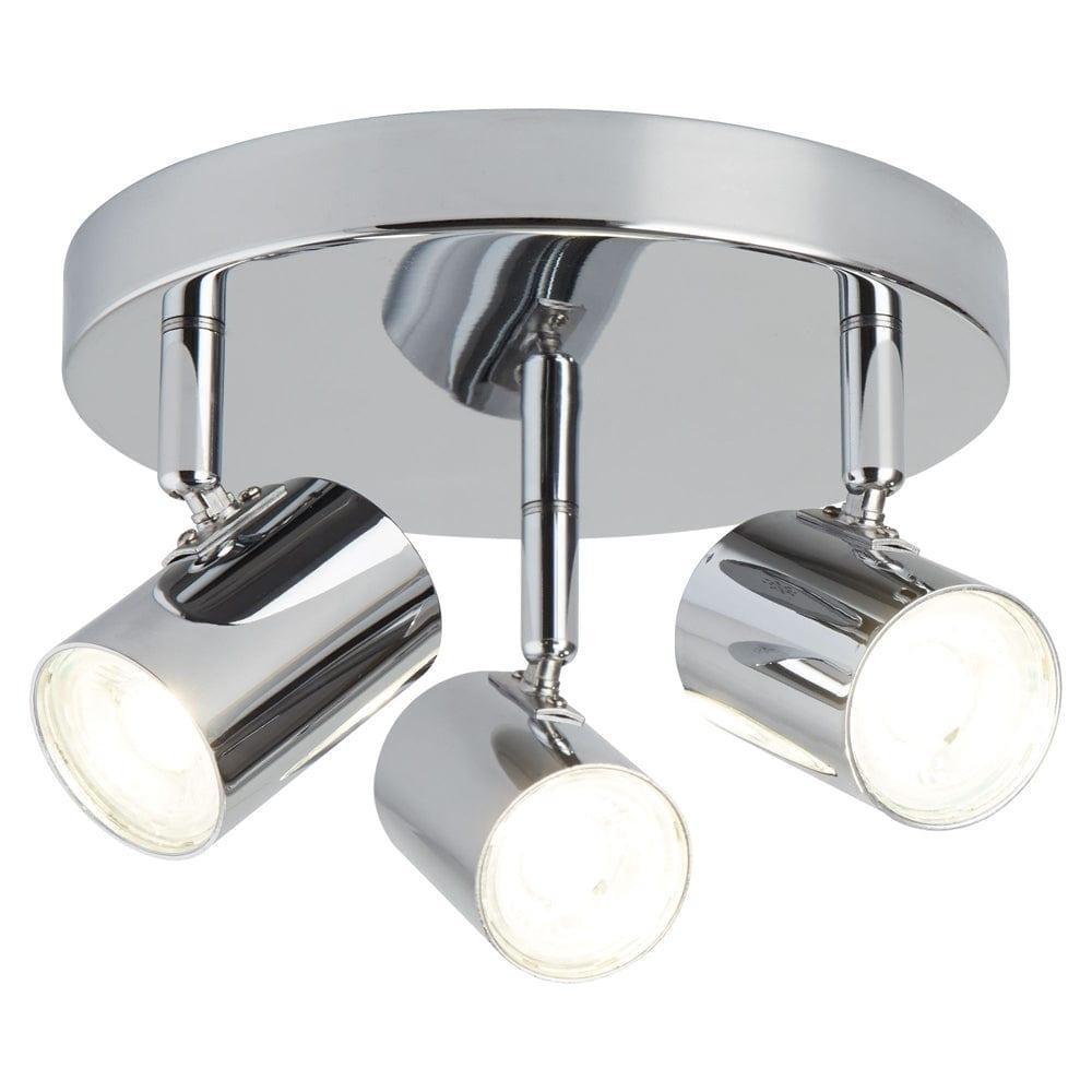 Rollo 3 Light Chrome Cylinder Head Flush Spotlight-clearance