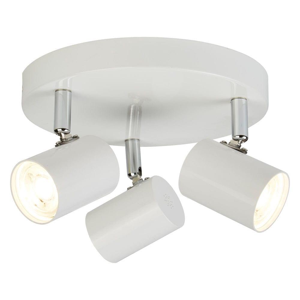 Rollo 3 Light White Cylinder Head Flush Adjustable Spotlight-warehouse-180926