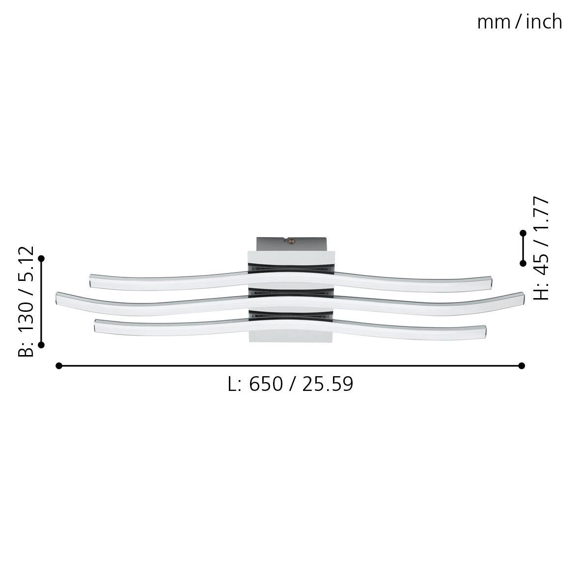 eglo roncade chrome led flush kitchen lighting 