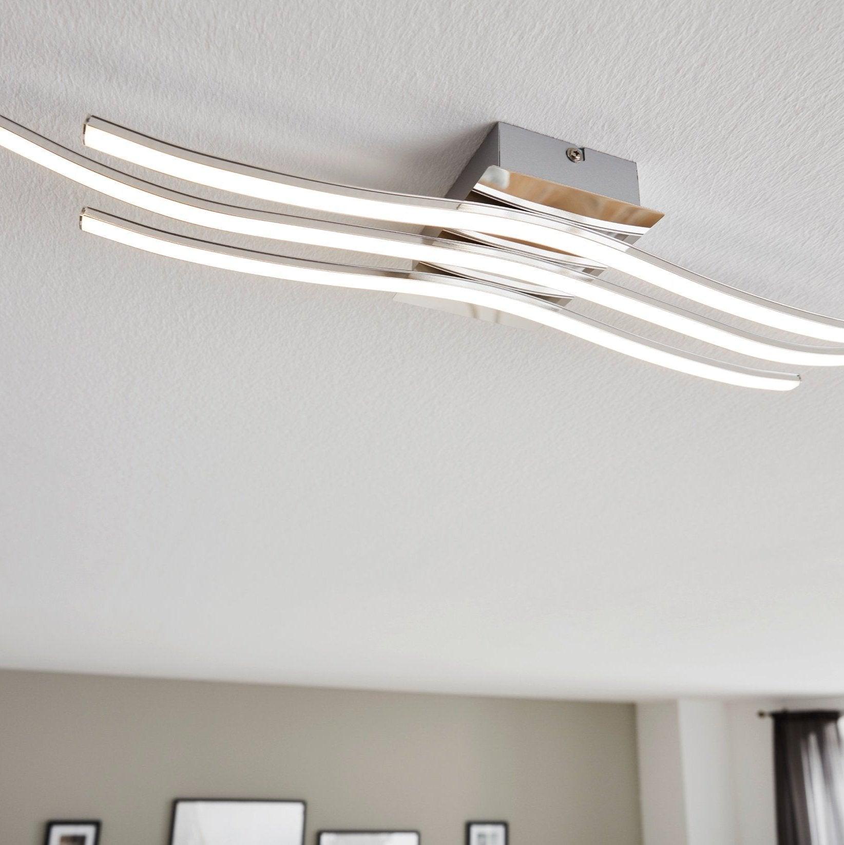 eglo roncade chrome led flush living room image