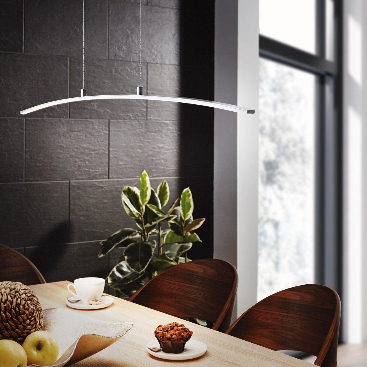 eglo lasana led chrome slim ceiling pendant