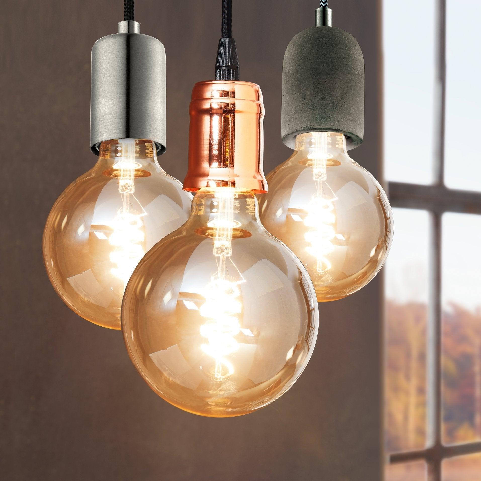 eglo yorth copper hanging ceiling pendant living room image