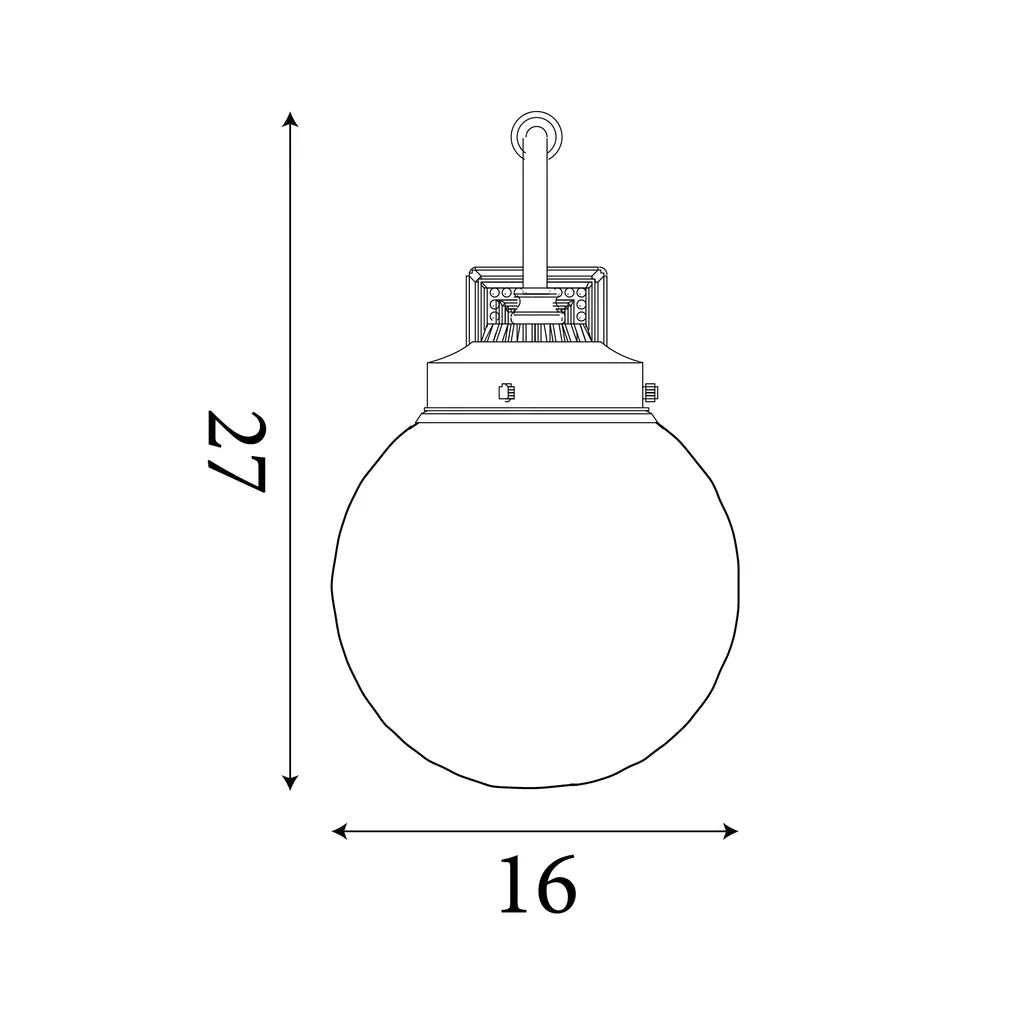 Belvue 1 Light Brass Bathroom Wall Light, Clear Globe Shade
