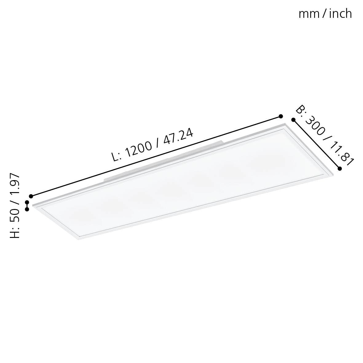 eglo salobrena 1 flush led white rectangular ceiling light living room close up