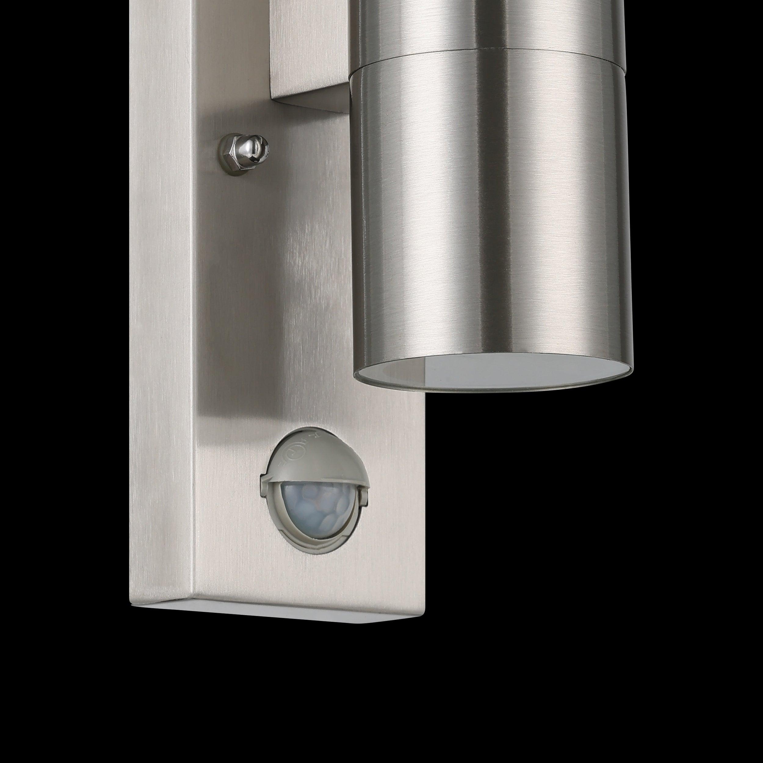 eglo riga 5 up down stainless steel pir outdoor wall light hallway lighting 