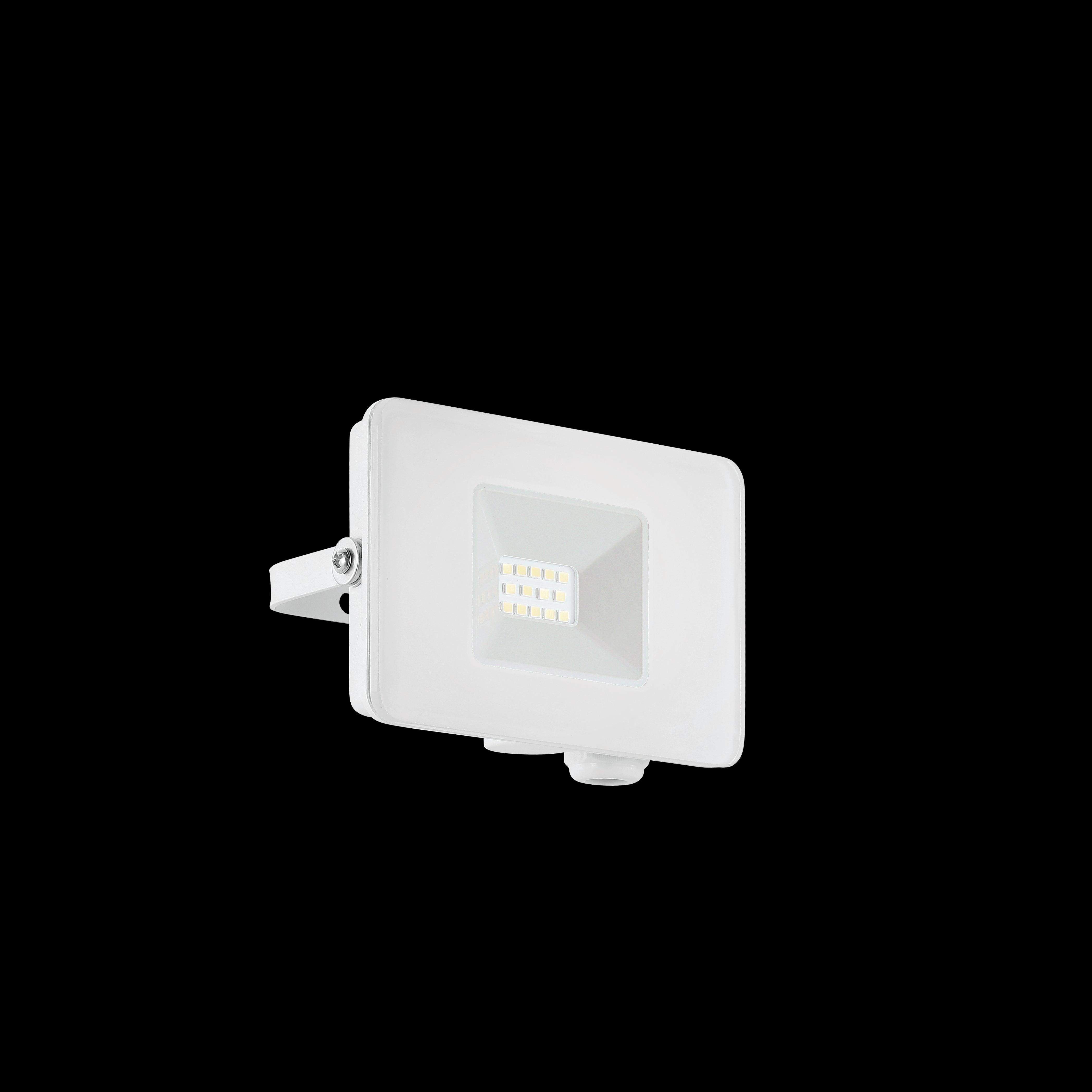eglo faedo 3 white ip65 led outdoor flood light 10w living room image