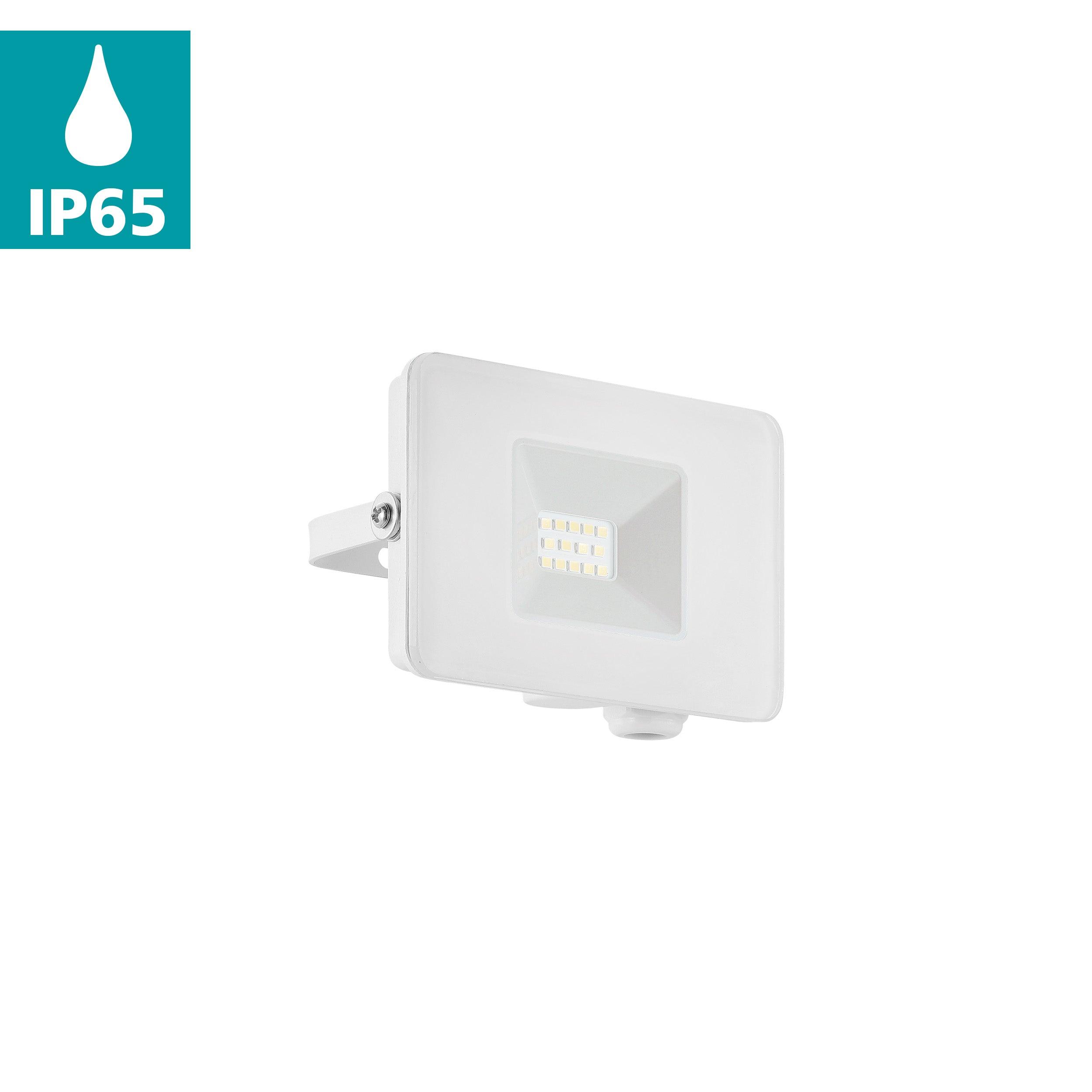 eglo faedo 3 white ip65 led outdoor flood light 10w kitchen lighting 