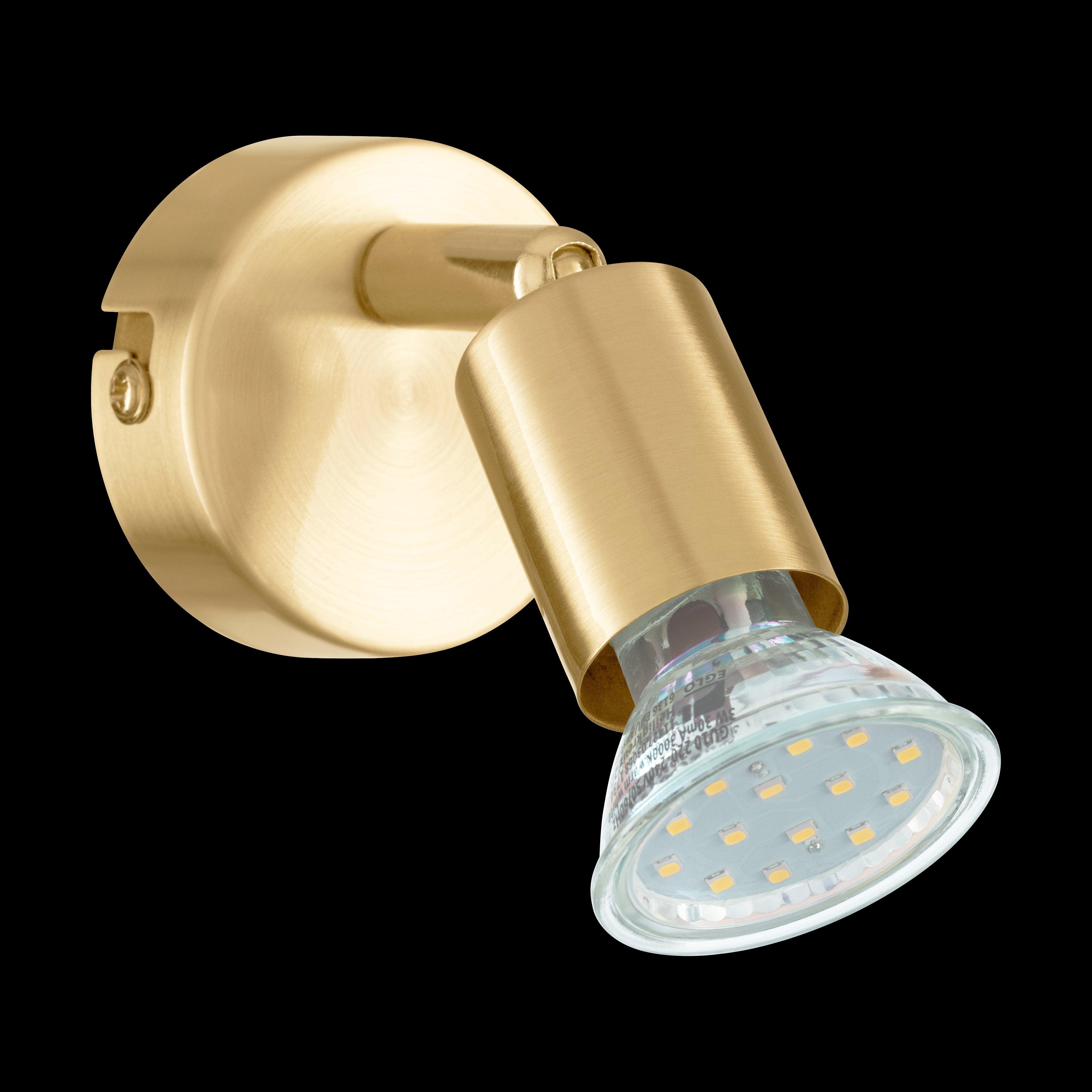 Eglo Buzz-LED Brass Wall Spotlight-clearance