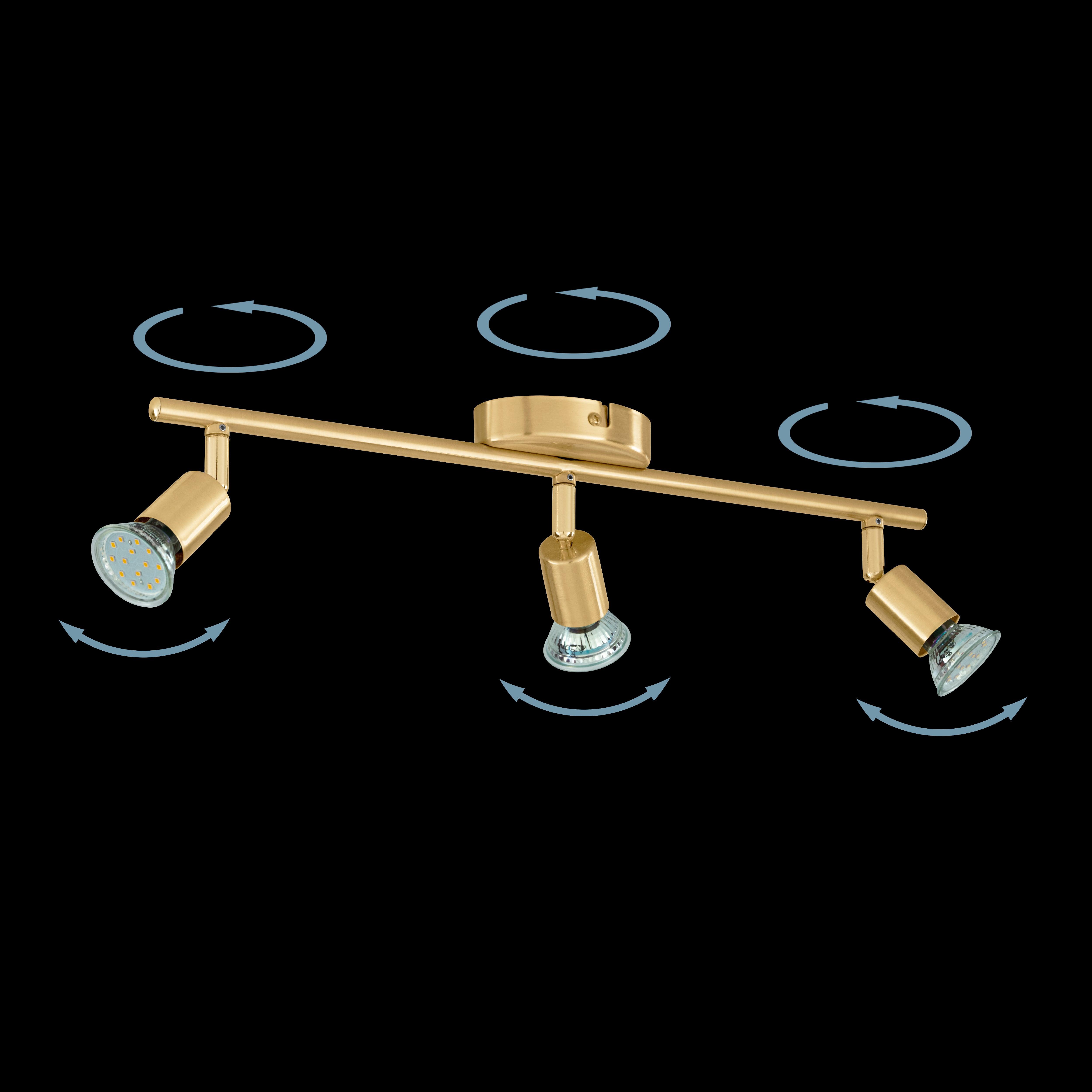 eglo buzz led brass 3 light bar spotlight kitchen lighting 