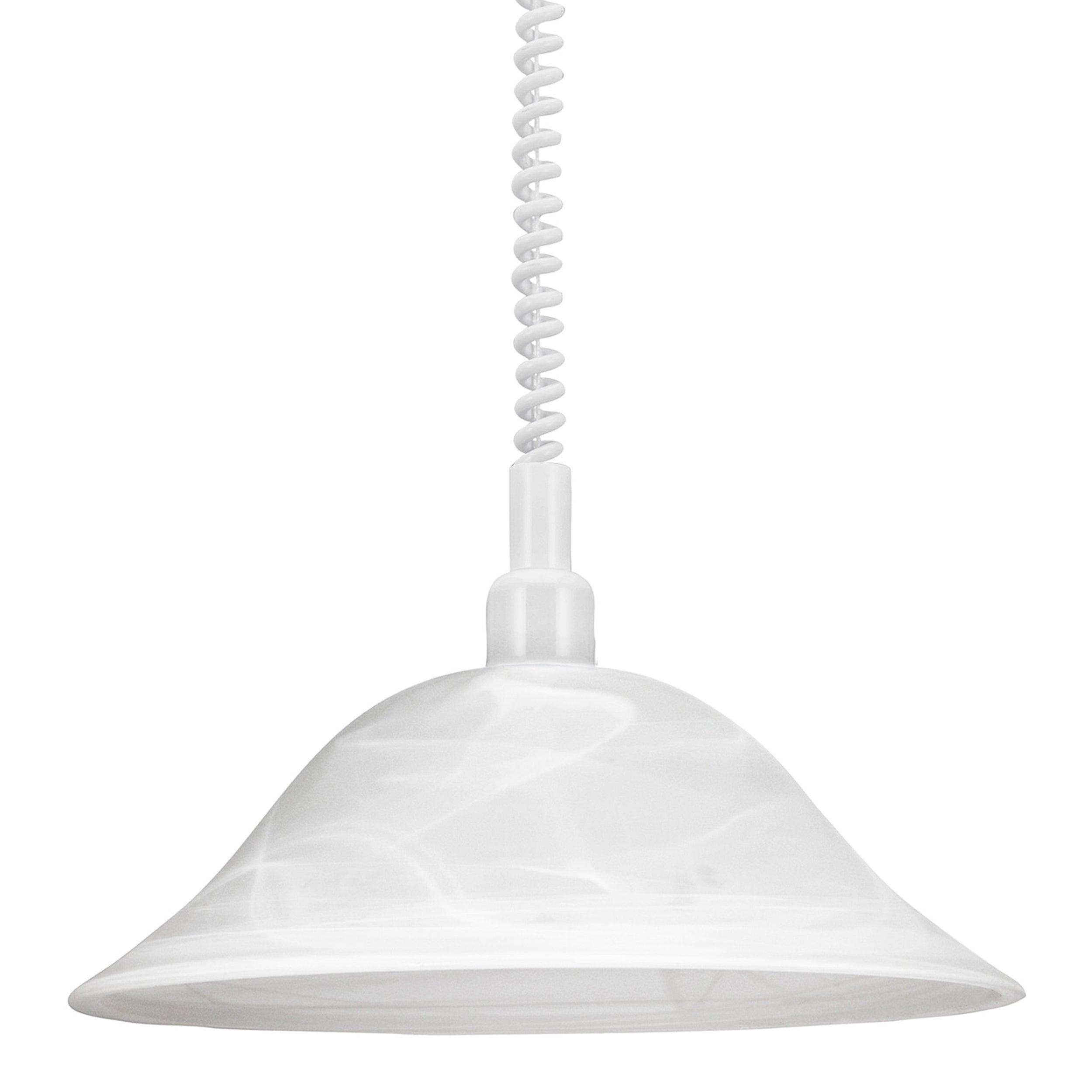eglo alessandra white alabaster glass round ceiling pendant living room close up