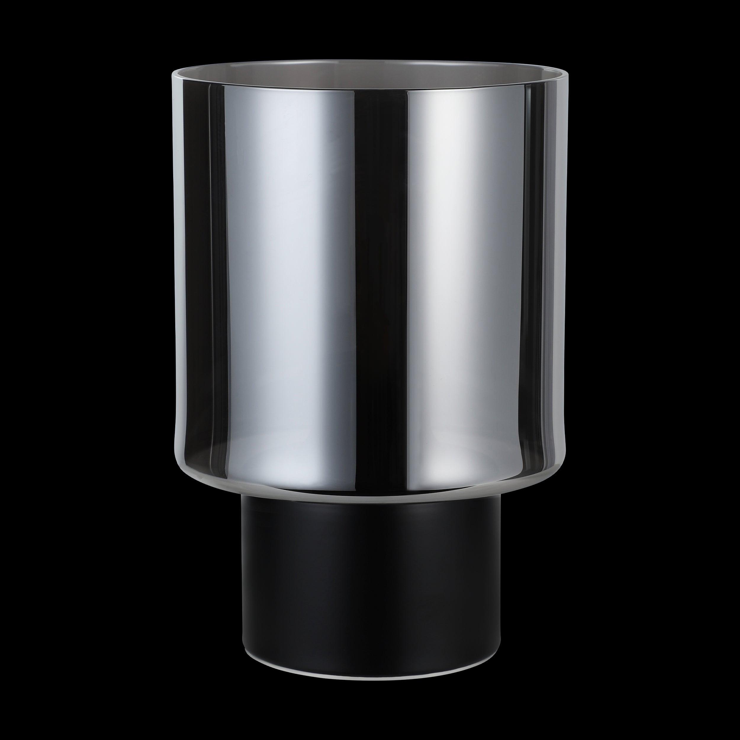 eglo gorosiba smoked black glass table lamp living room image