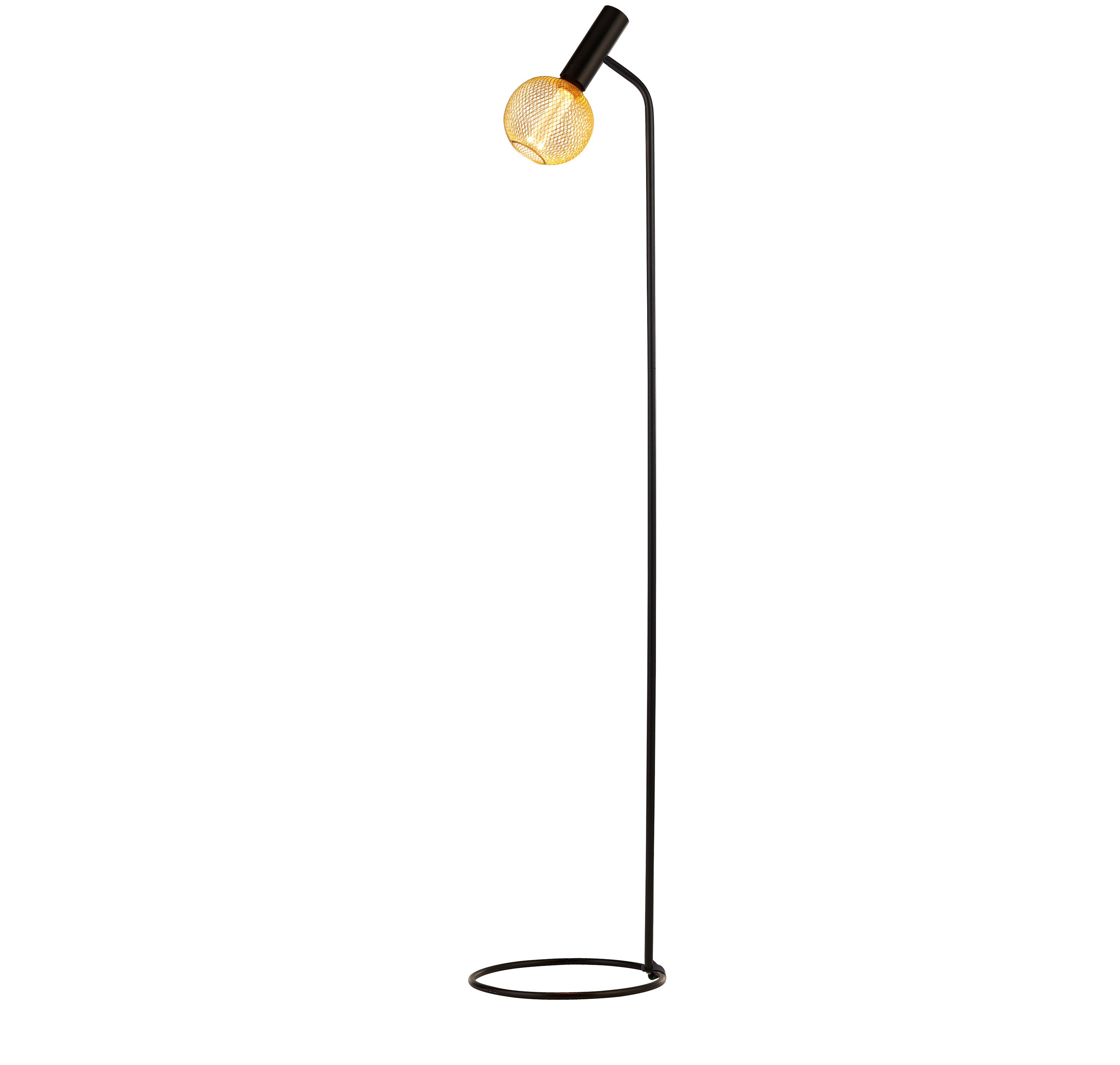 Searchlight Dulwich Black Floor Lamp-WAREHOUSE-40-250626