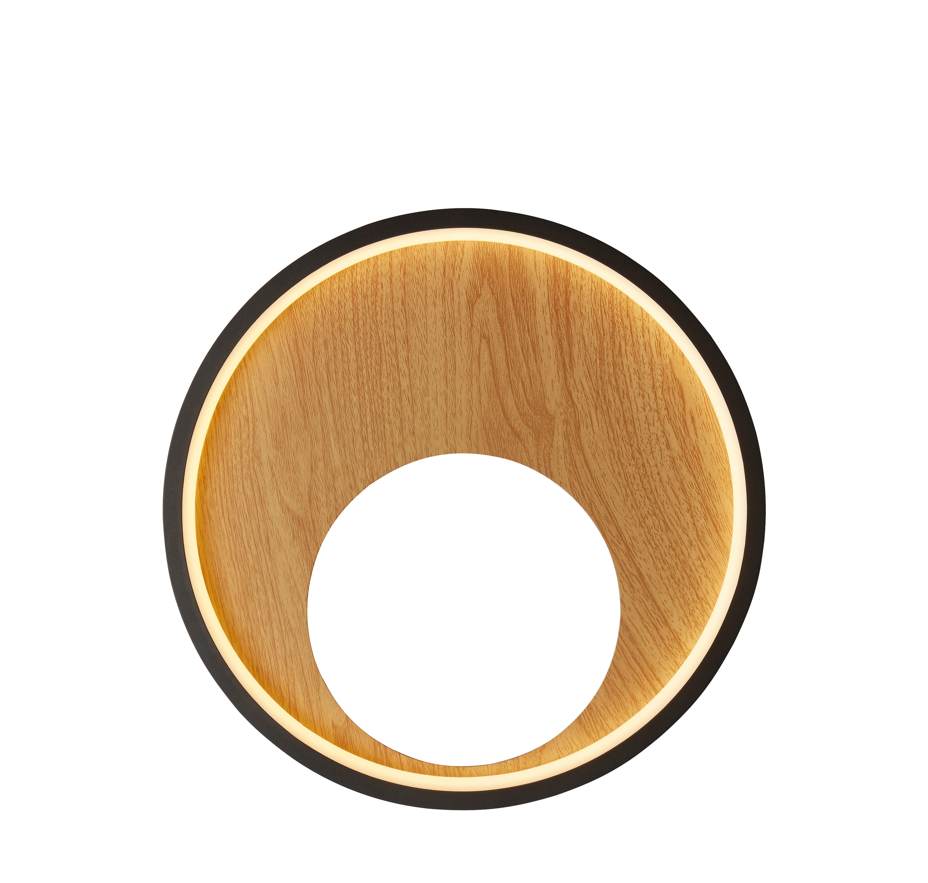 Searchlight Curio Black & Wood LED Wall Light