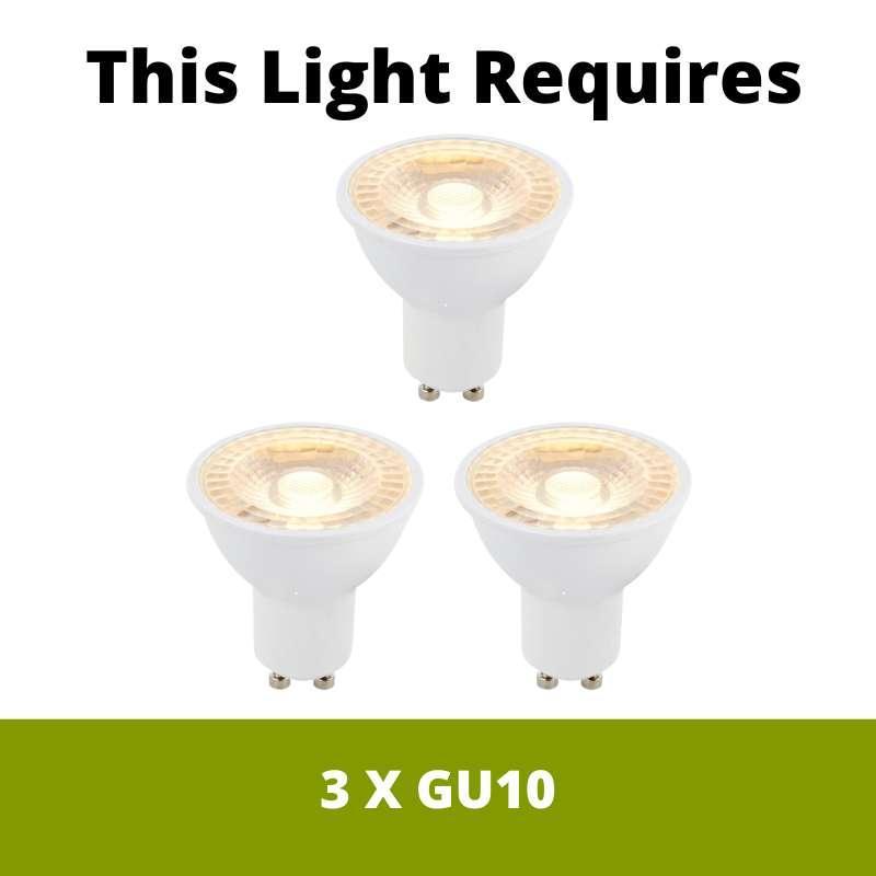 Knight Chrome & Clear Glass Flush Bathroom Ceiling 3 Light-warehouse-180926