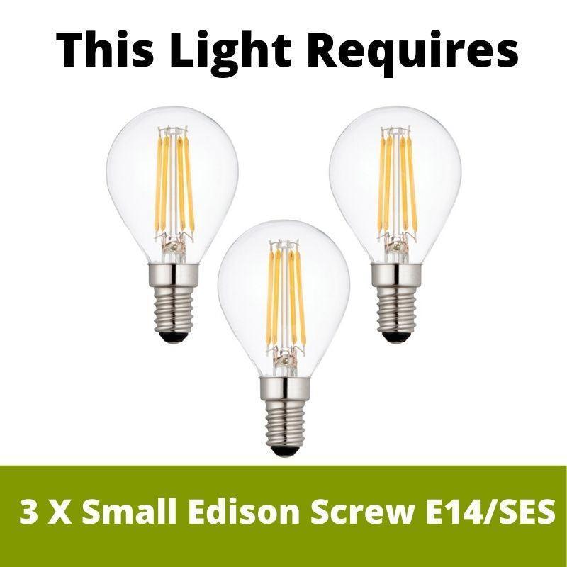 Somerset 3 Light Brass & Ribbed Glass Pendant