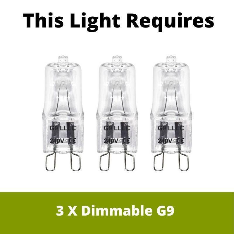 Feiss Concord Chrome 3 Light Bathroom Wall Light-clearance