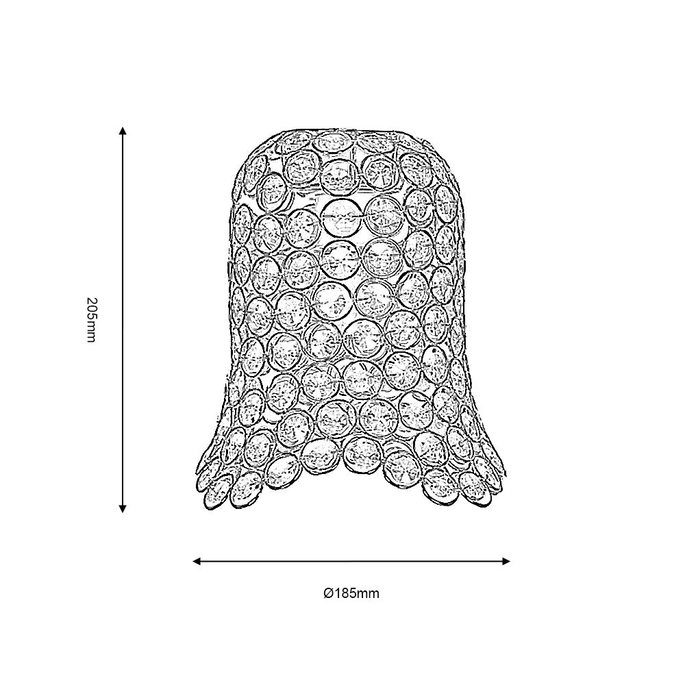 Ireby Easy Fit Acrylic & Chrome Ceiling Lamp Shade — alternate view