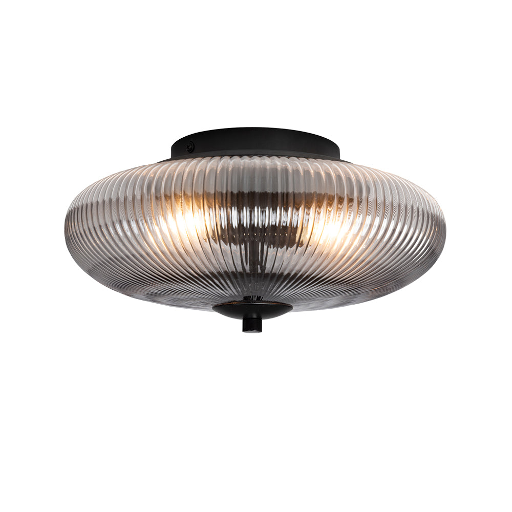 Ashwell Black Hallway Flush Ceiling Light