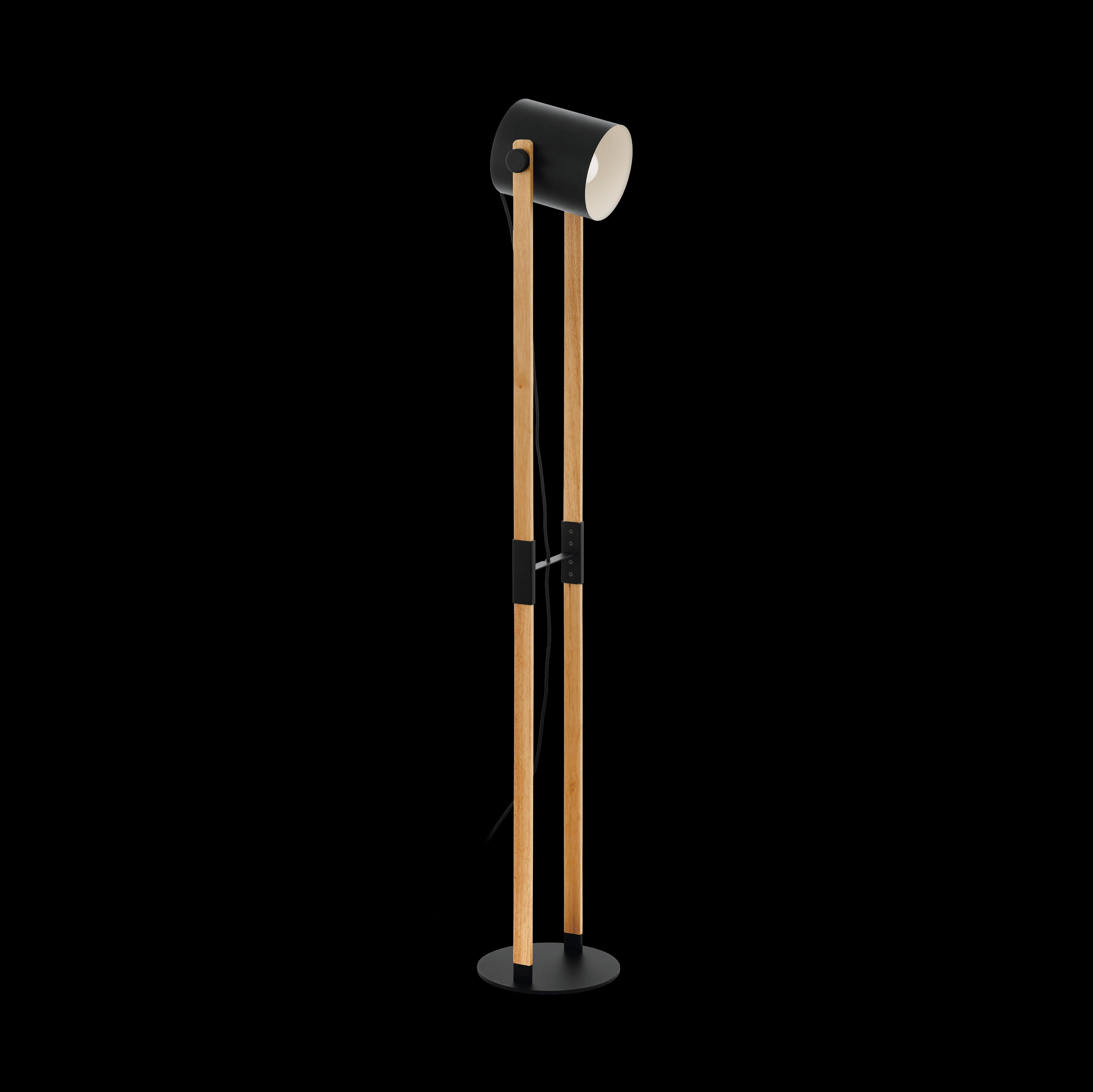 eglo hornwood black wooden floor lamp living room image