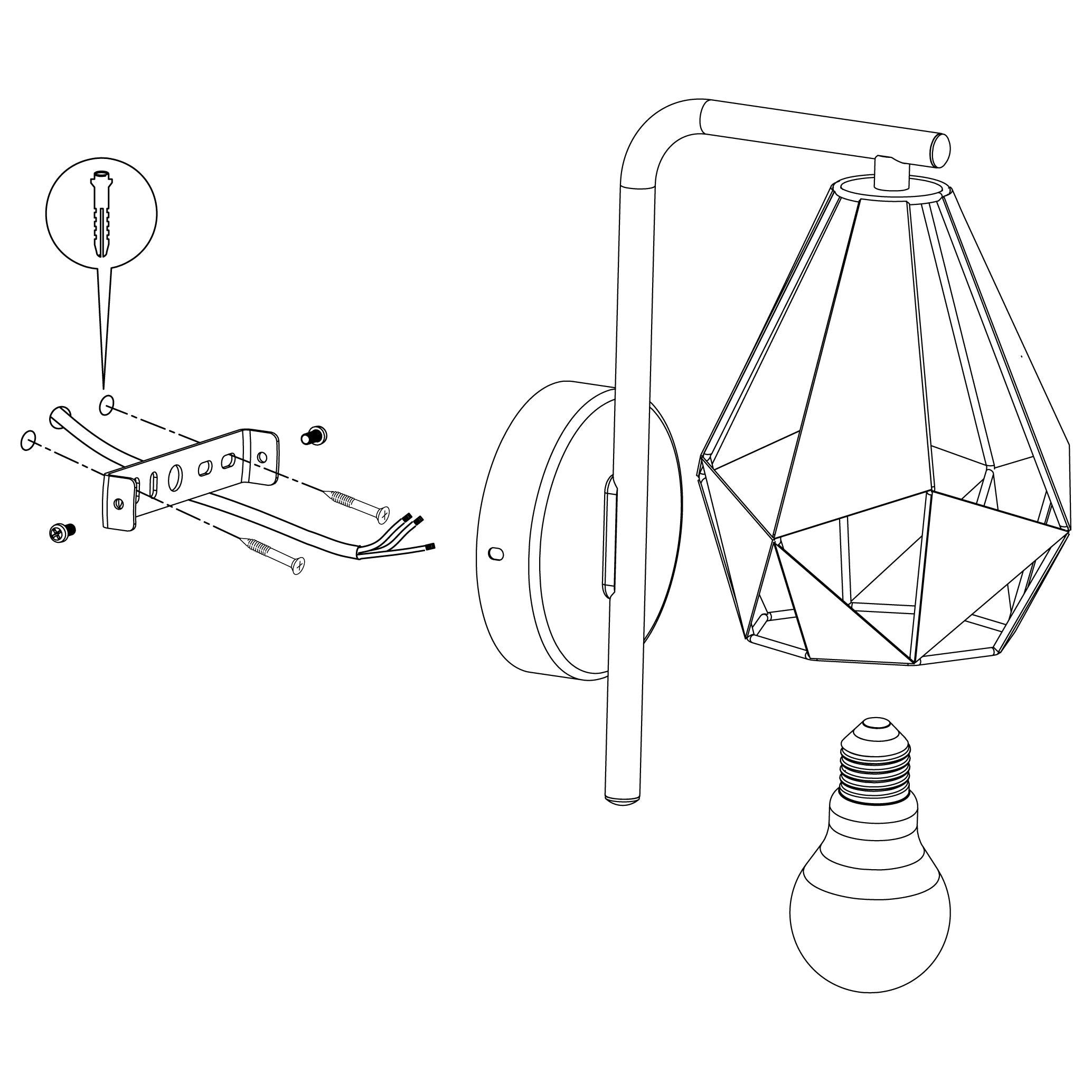 eglo carlton 4 black antique copper wall light kitchen lighting 