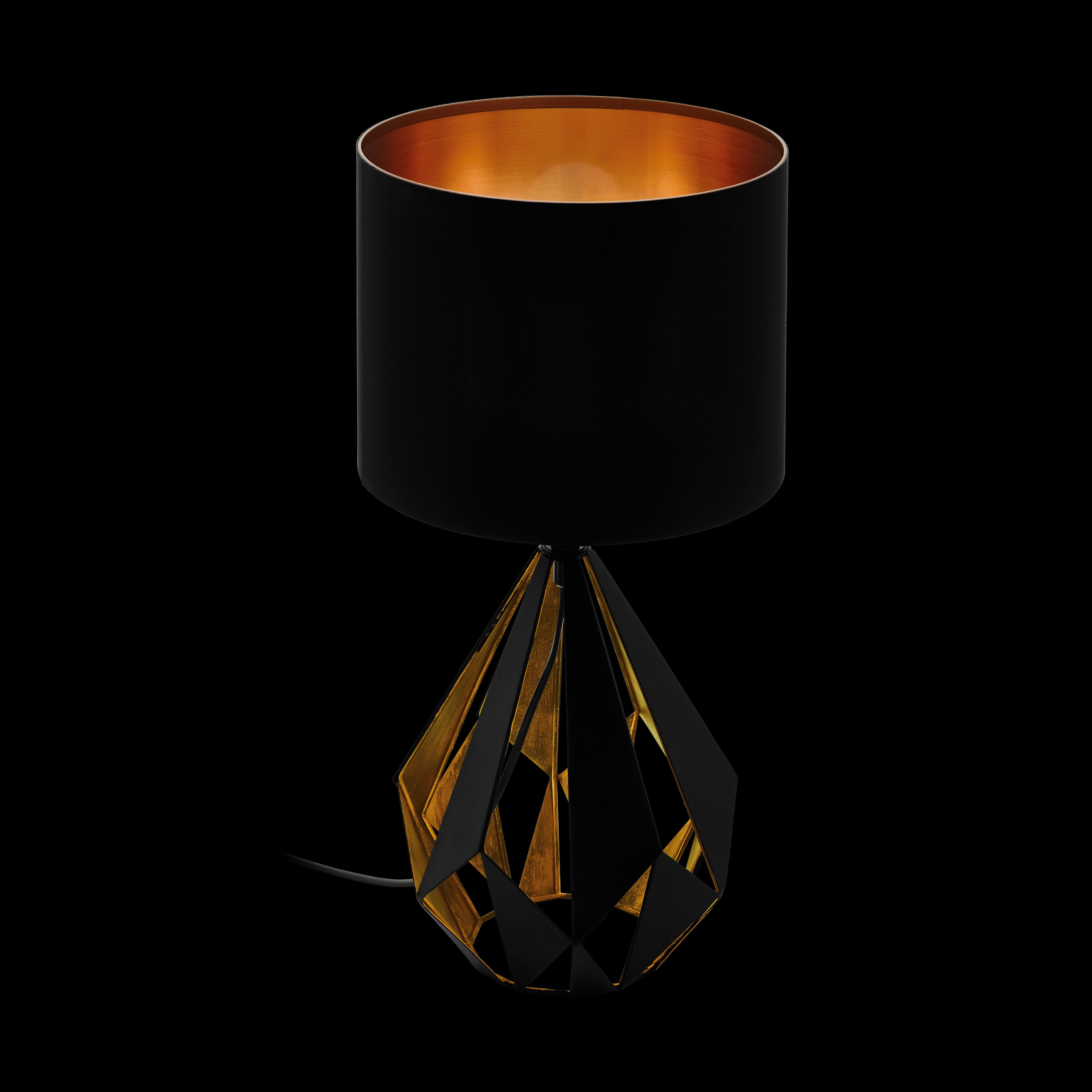 eglo carlton 5 black gold table lamp living room image