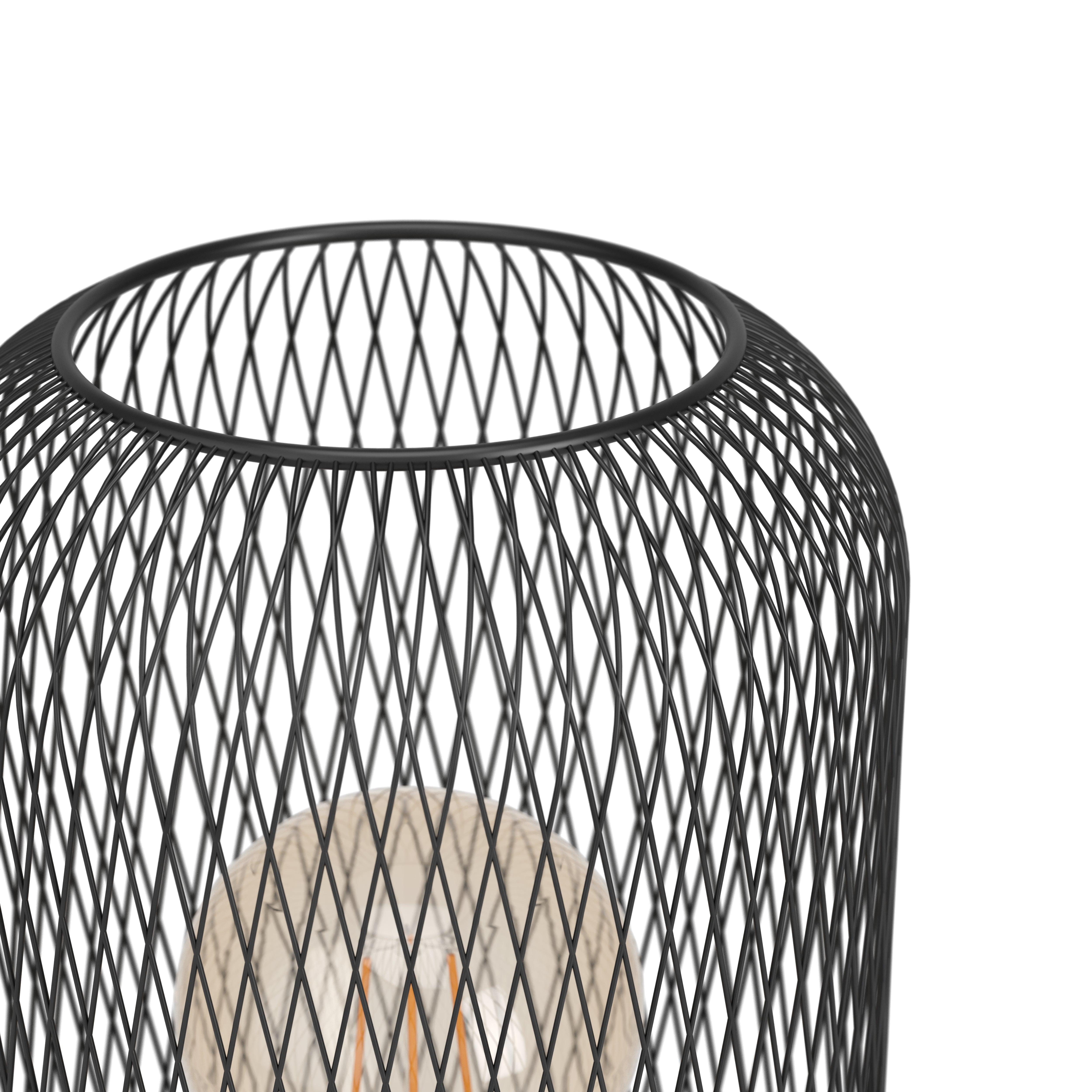 eglo wrington black metal mesh table lamp kitchen lighting 