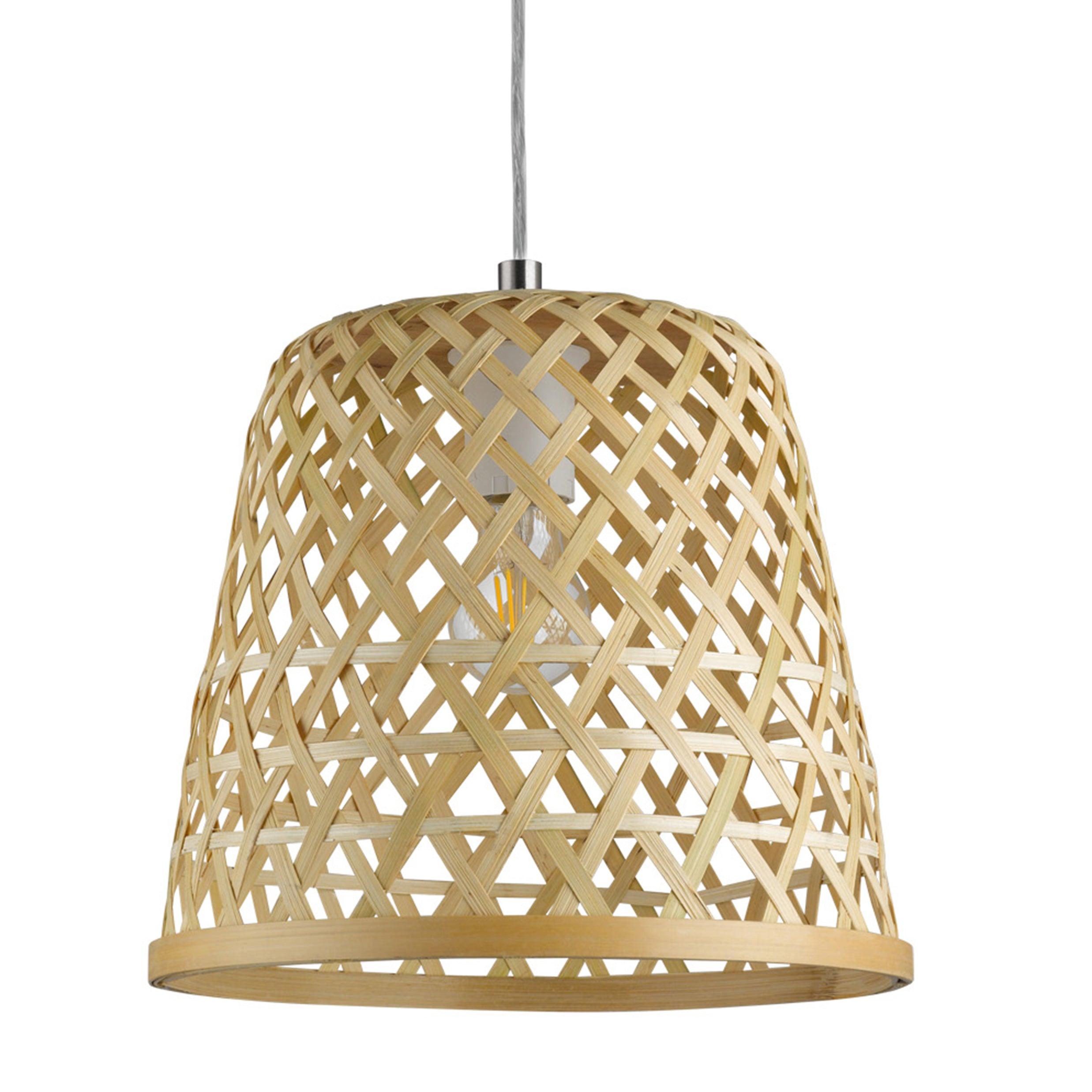 eglo kirkcolm bamboo wicker shade ceiling pendant kitchen lighting 