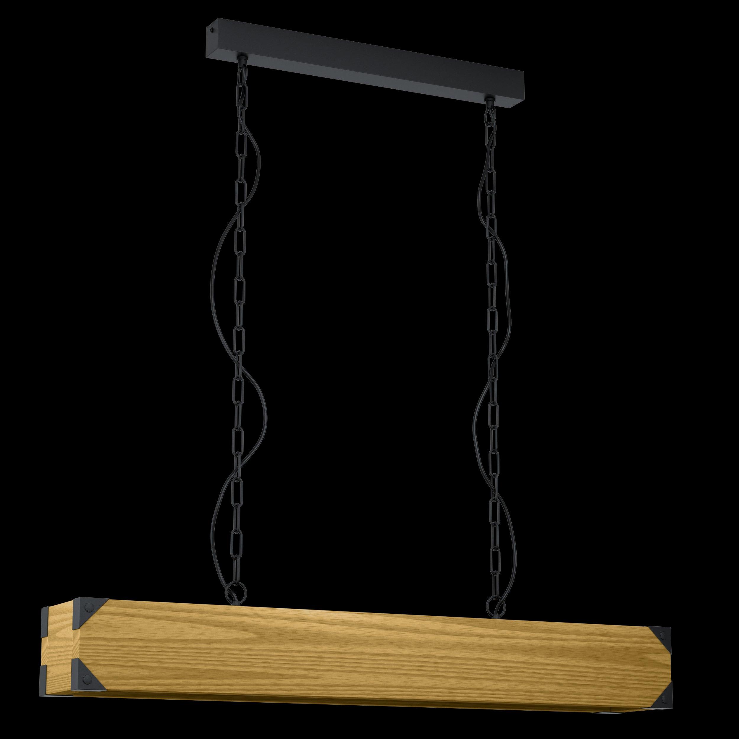 eglo harborough rectangular wooden bar ceiling pendant living room image