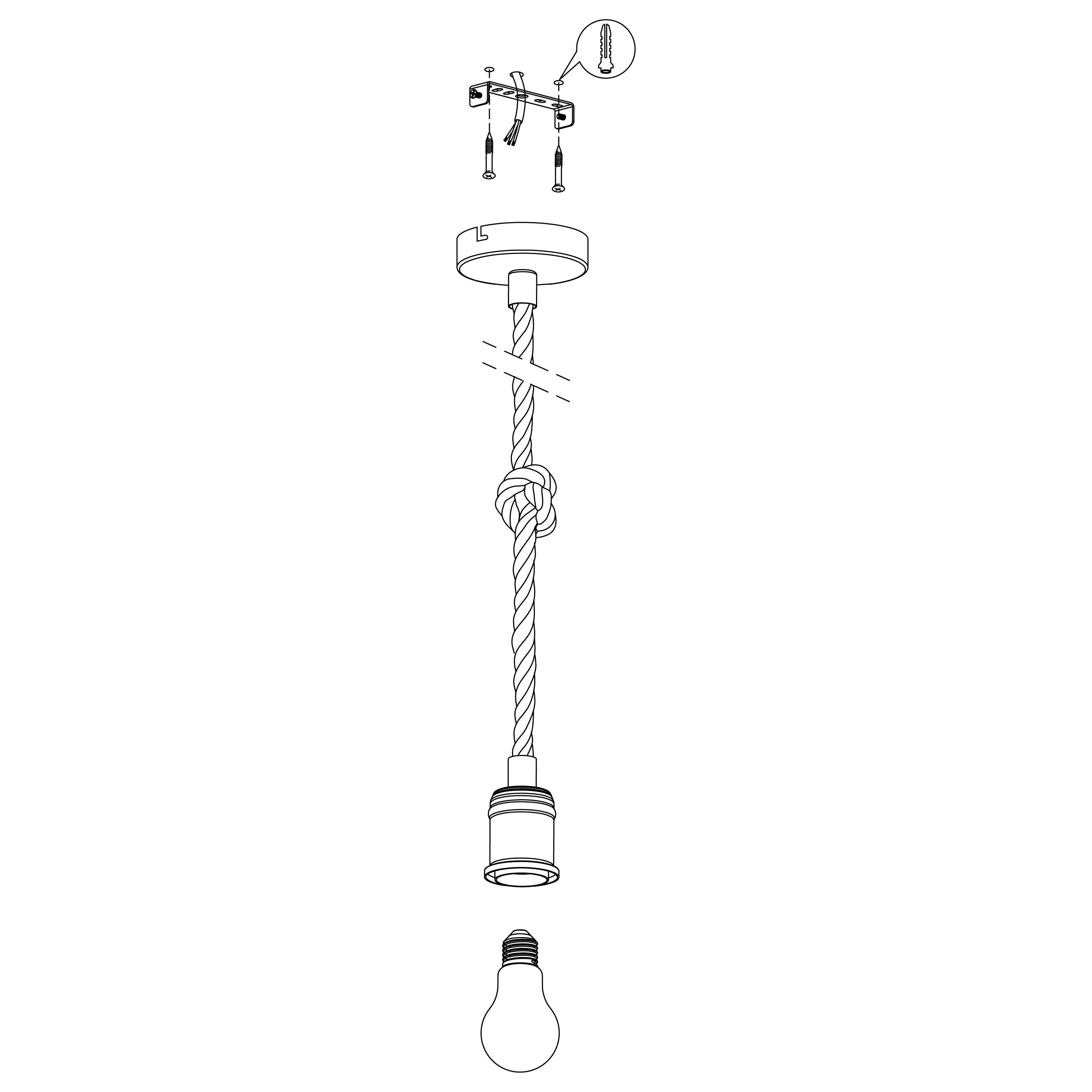 eglo rampside hemp rope hanging ceiling pendant hallway lighting 