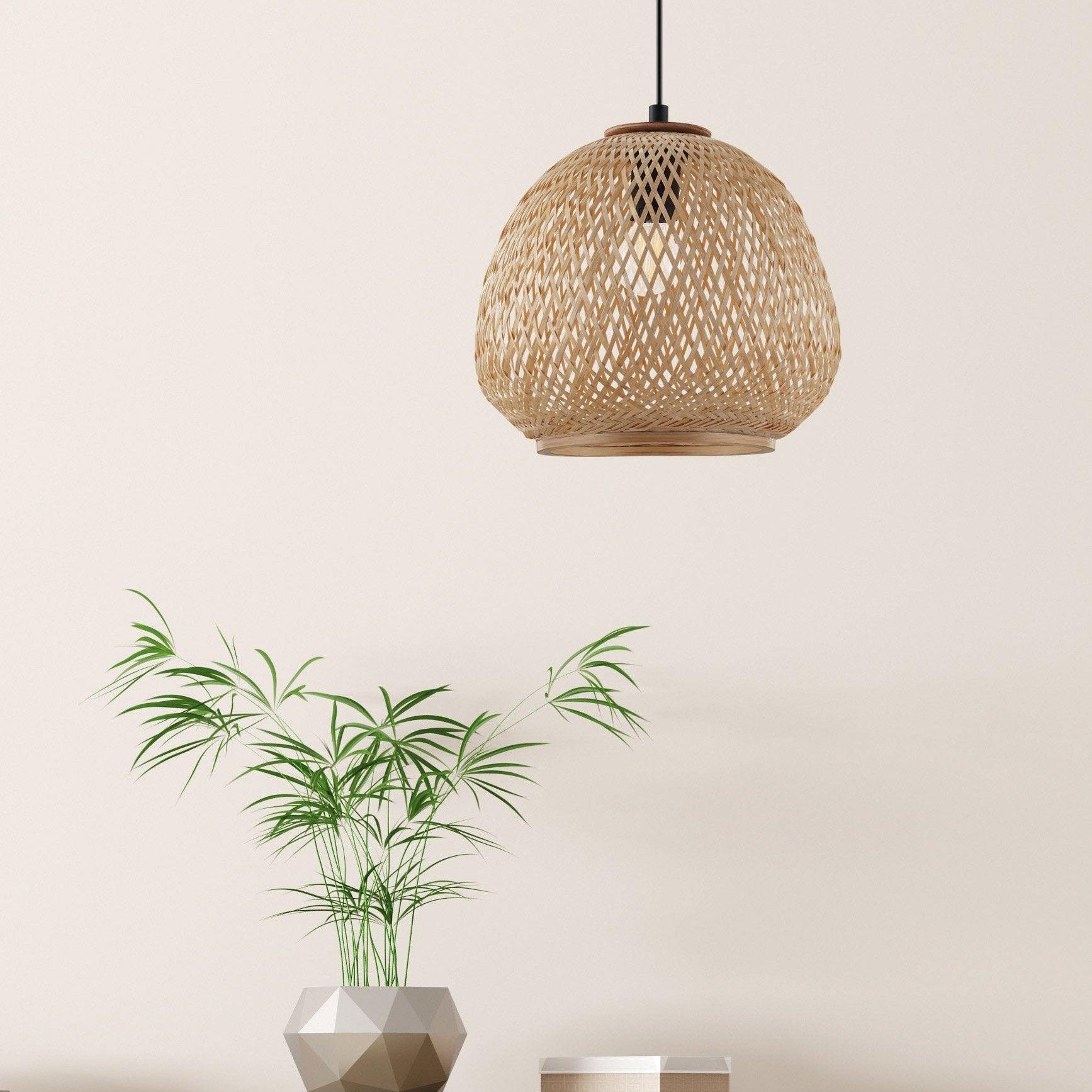 eglo dembleby wicker lampshade ceiling pendant