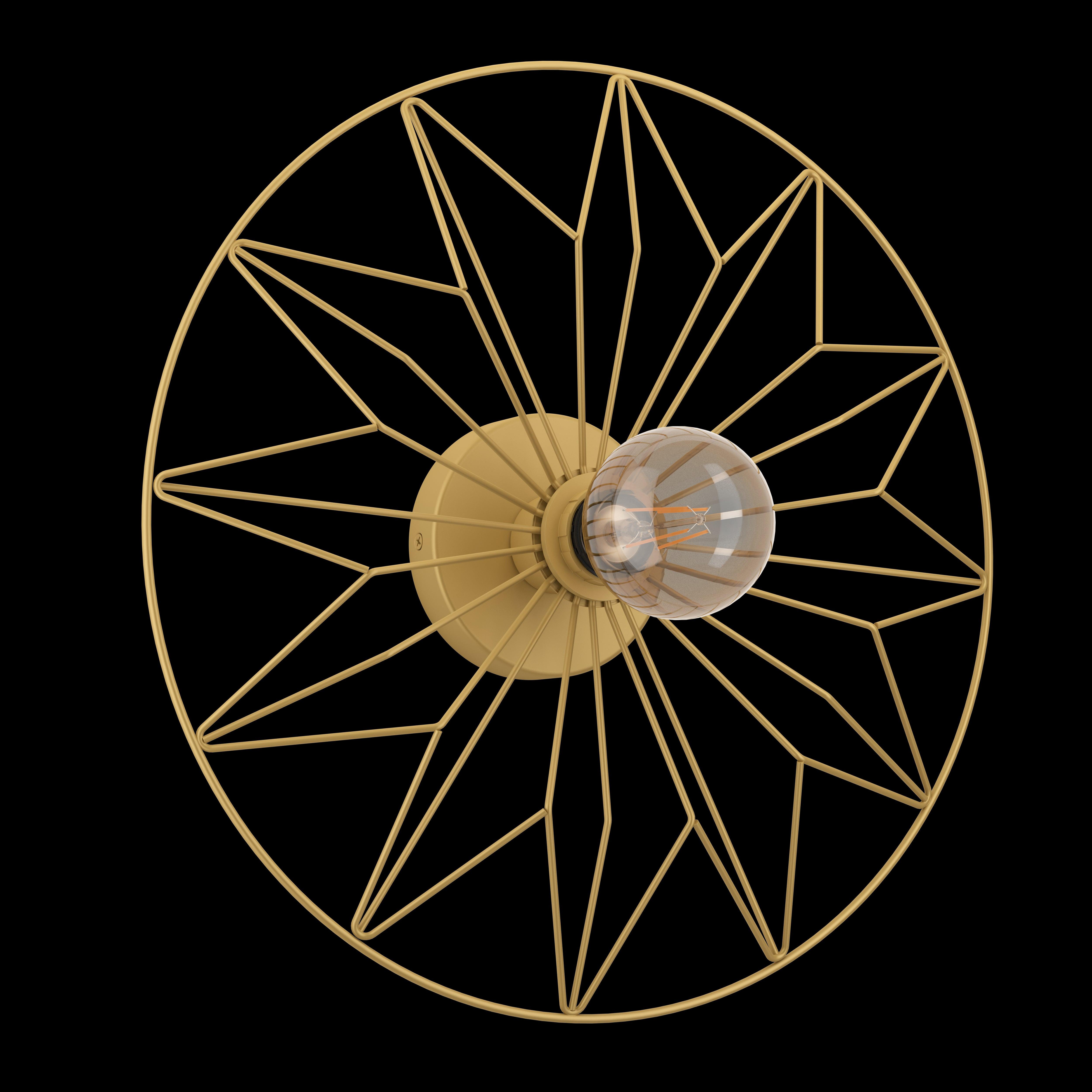eglo castanuelo gold retro flush ceiling light living room image