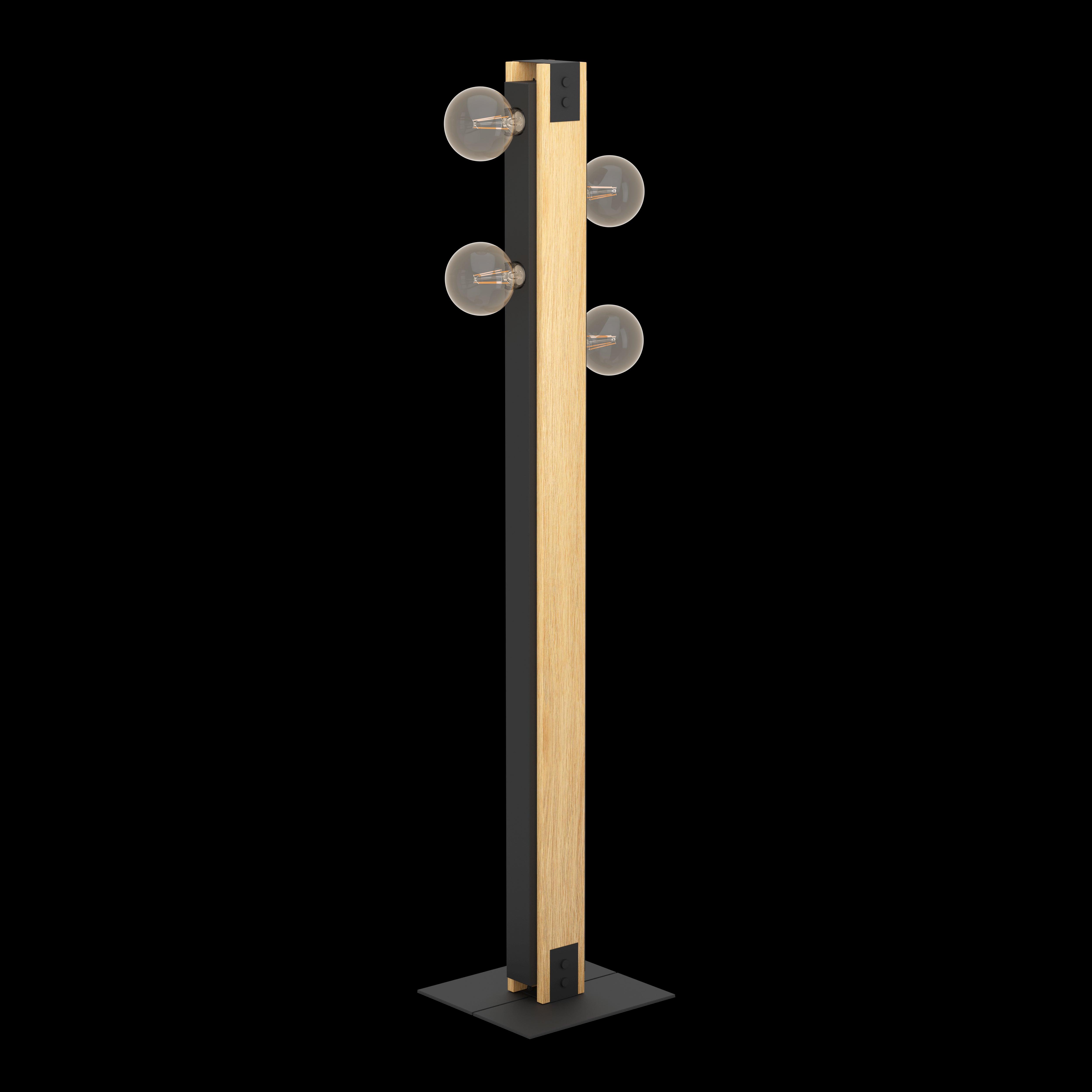 eglo layham 4 light black wooden floor lamp kitchen lighting 