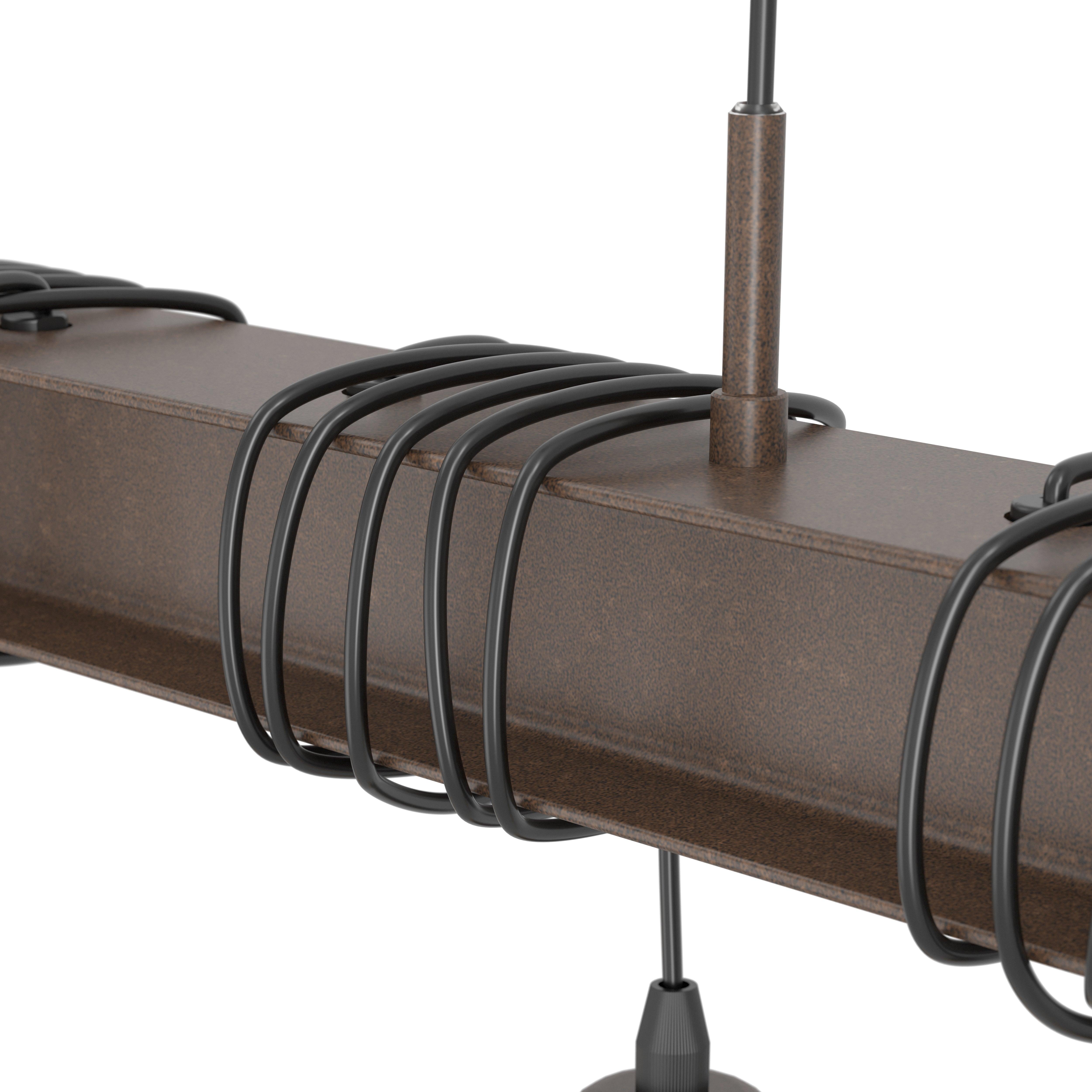 eglo townshend 4 4 light brown letal bar ceiling pendant Kitchen Lighting Close Up