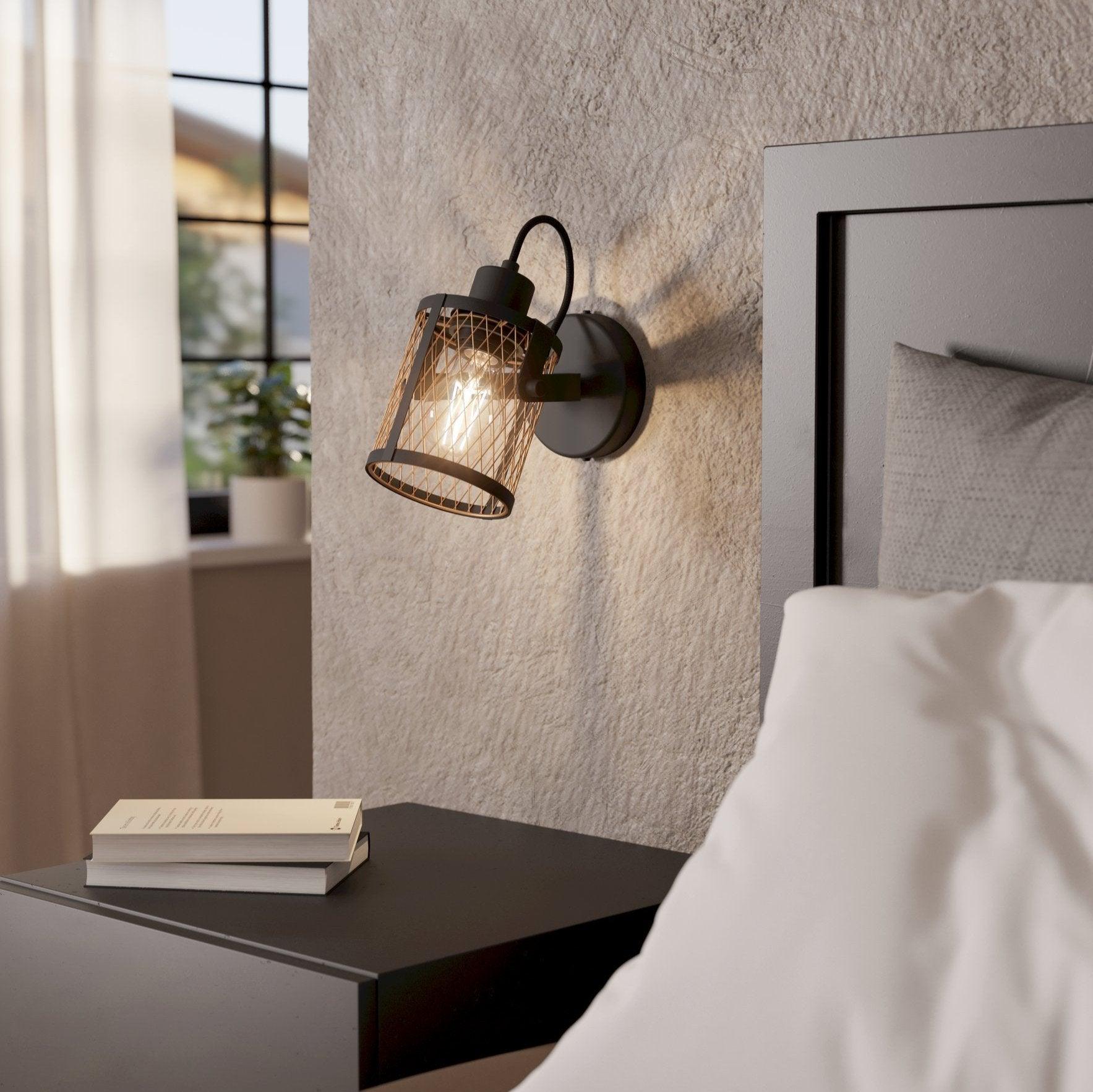 eglo dellow brass mesh black spotlight