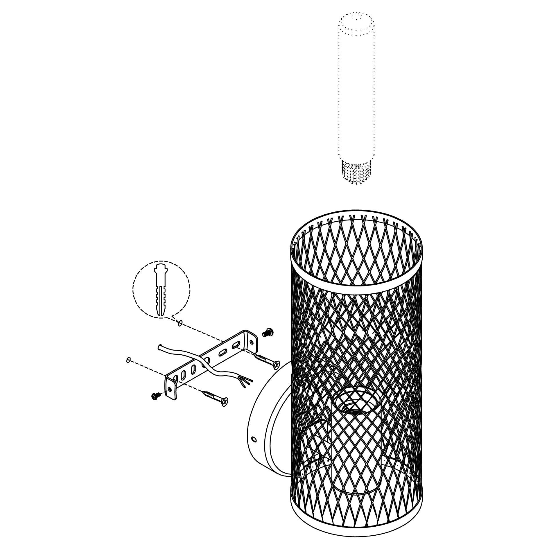 eglo redcliffe black wall light mesh cage shade kitchen lighting 