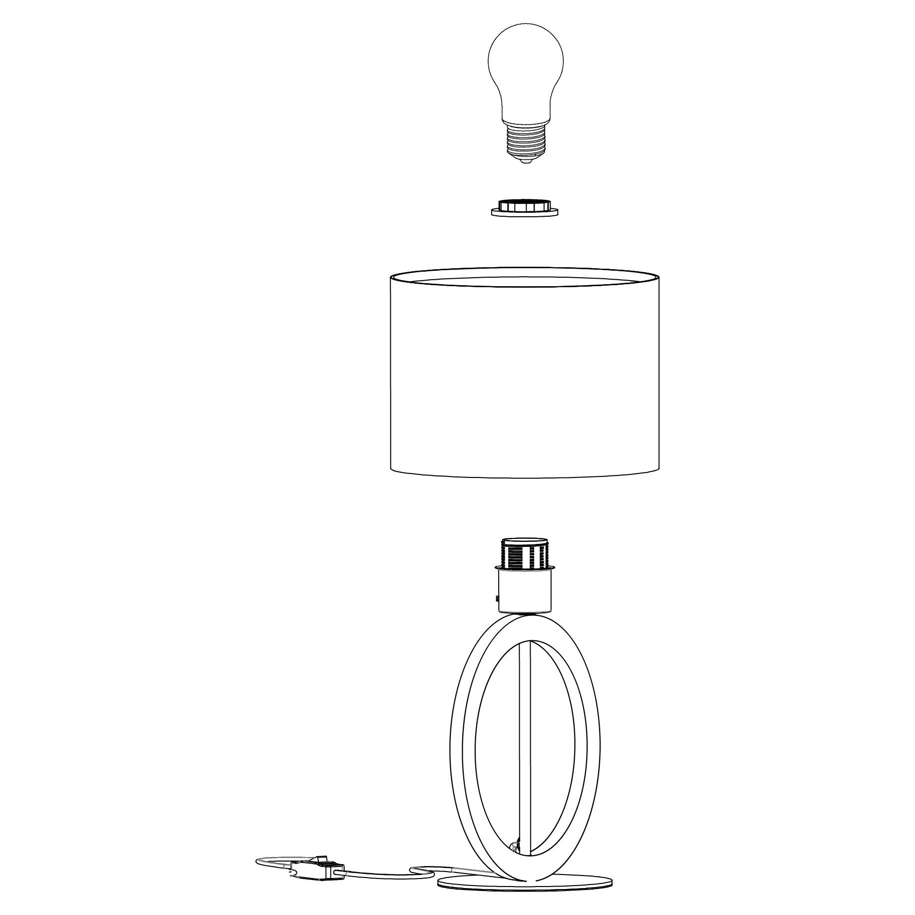 eglo basildon 1 black rubber wood table lamp black shade hallway lighting 