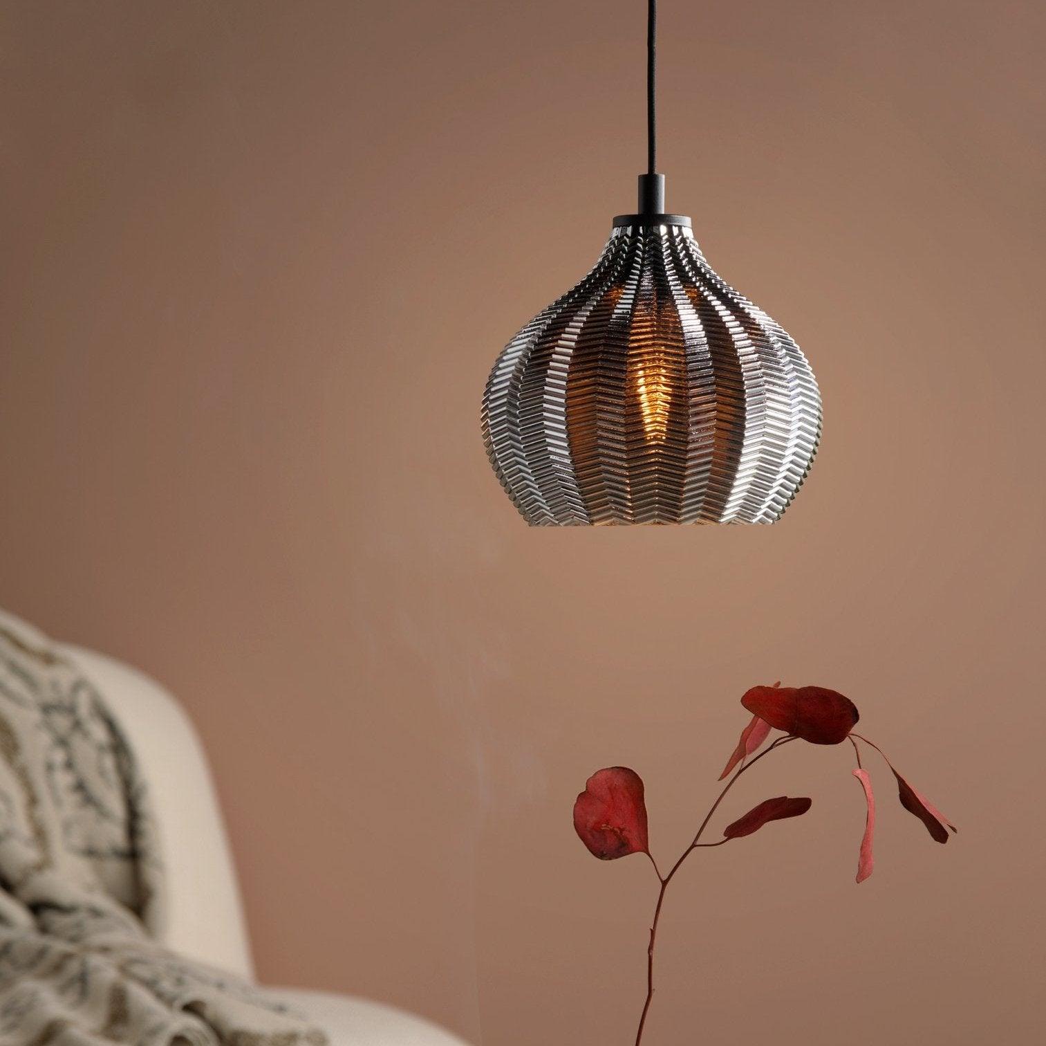eglo tamallat silver glass ceiling pendant light