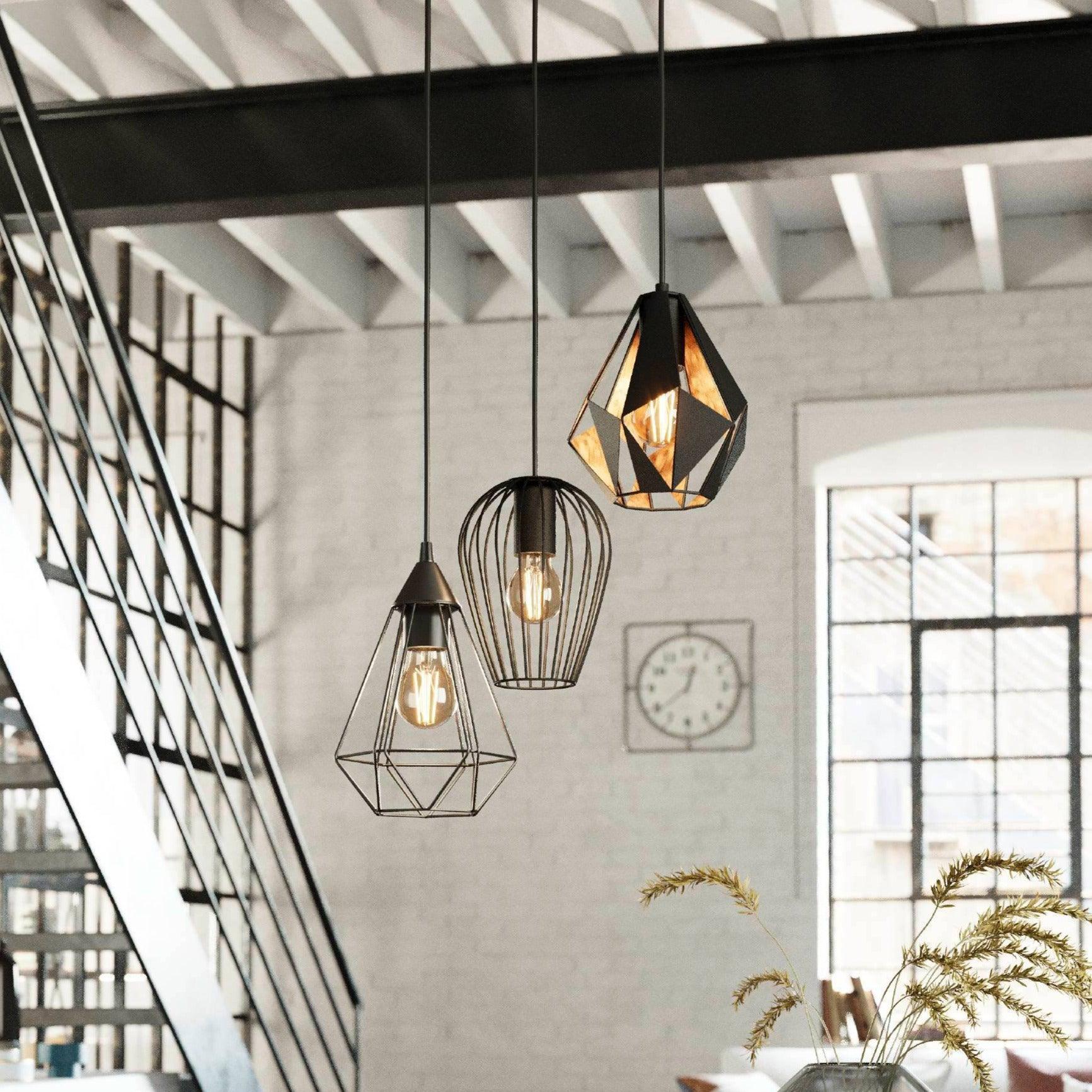 eglo distaff 4 light geometric plate ceiling pendant
