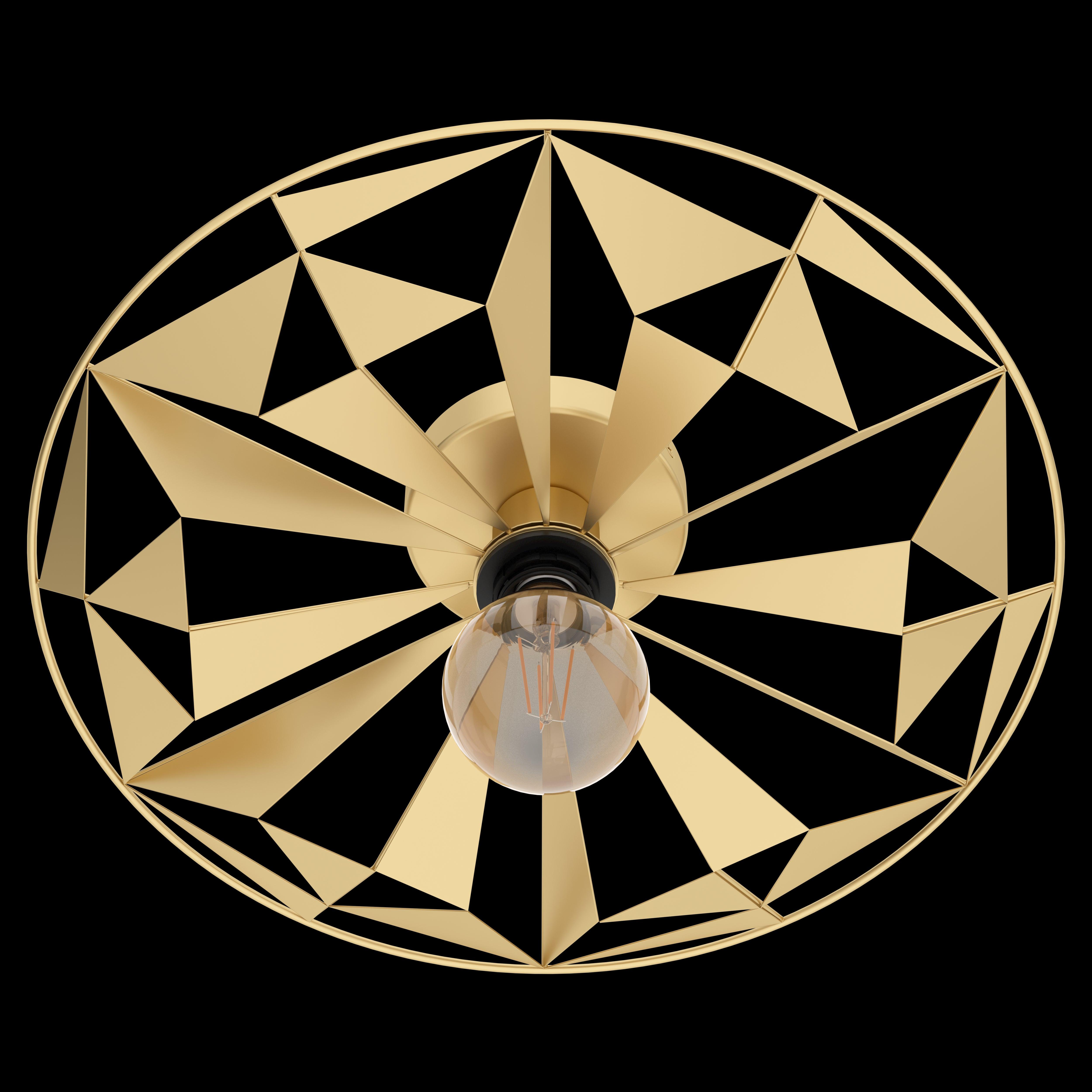 eglo castanuelo gold round flush ceiling light hallway lighting 