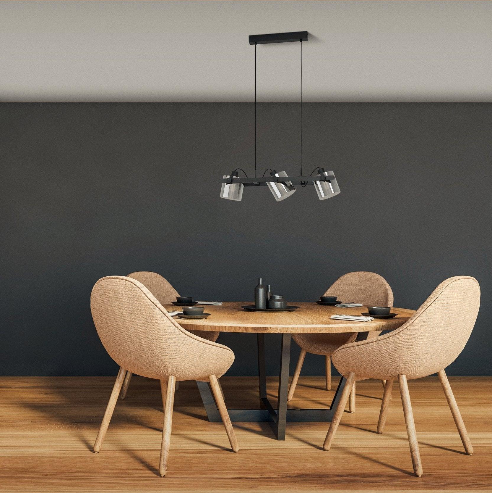 eglo hornwood 2 3 light black brass metal mesh ceiling pendant living room image