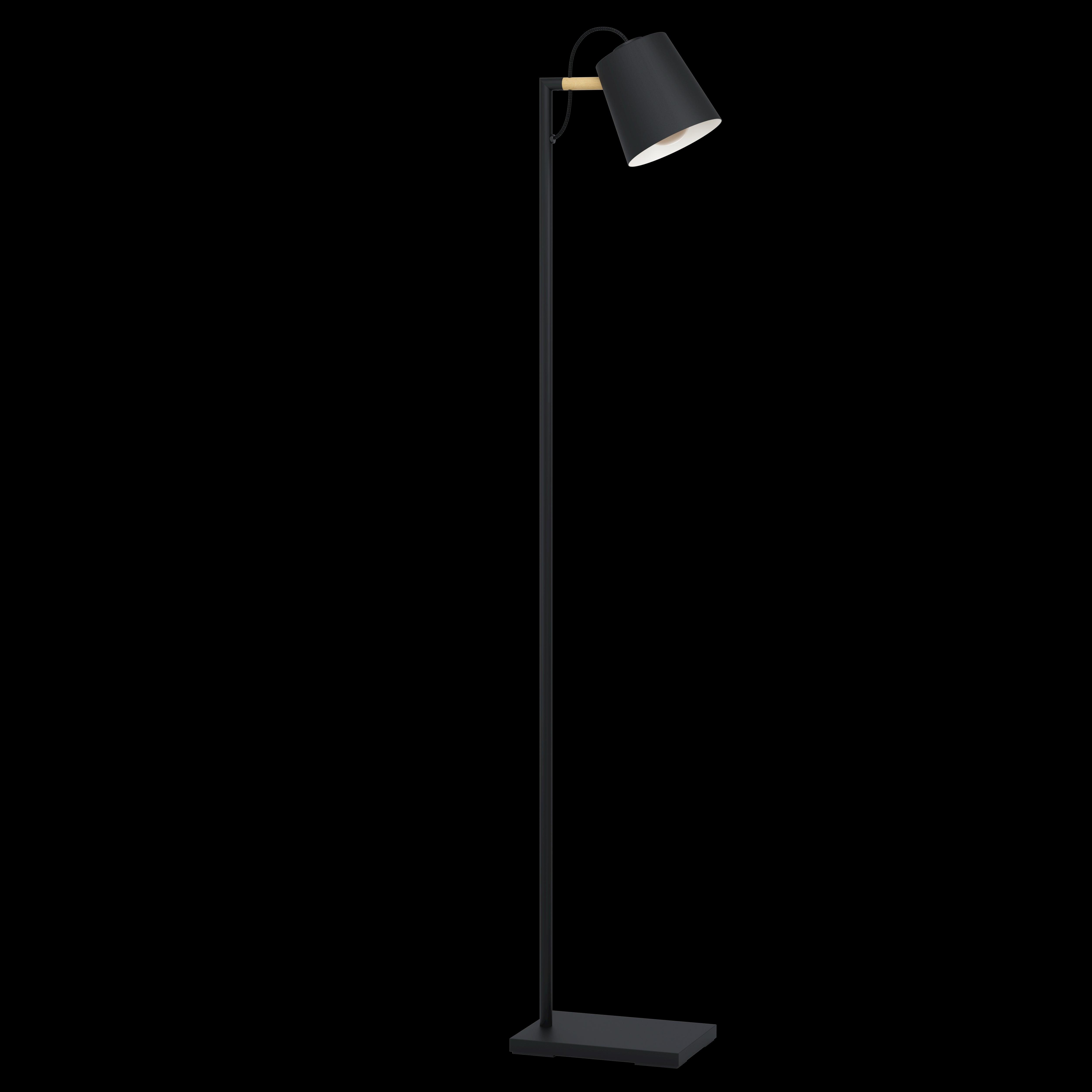 eglo lacey black metal nordic style floor lamp living room image