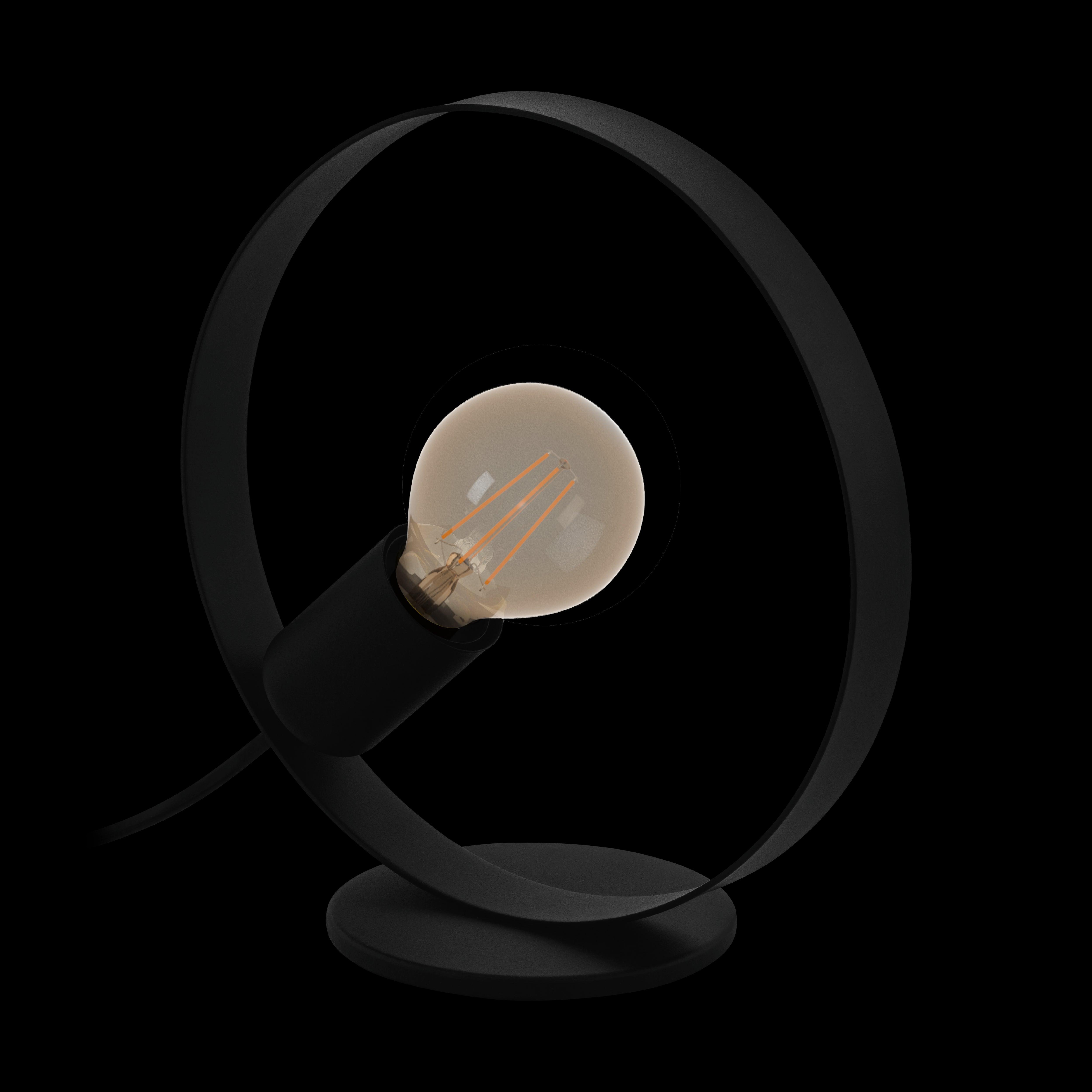 eglo frijolas black metal ring table lamp living room image