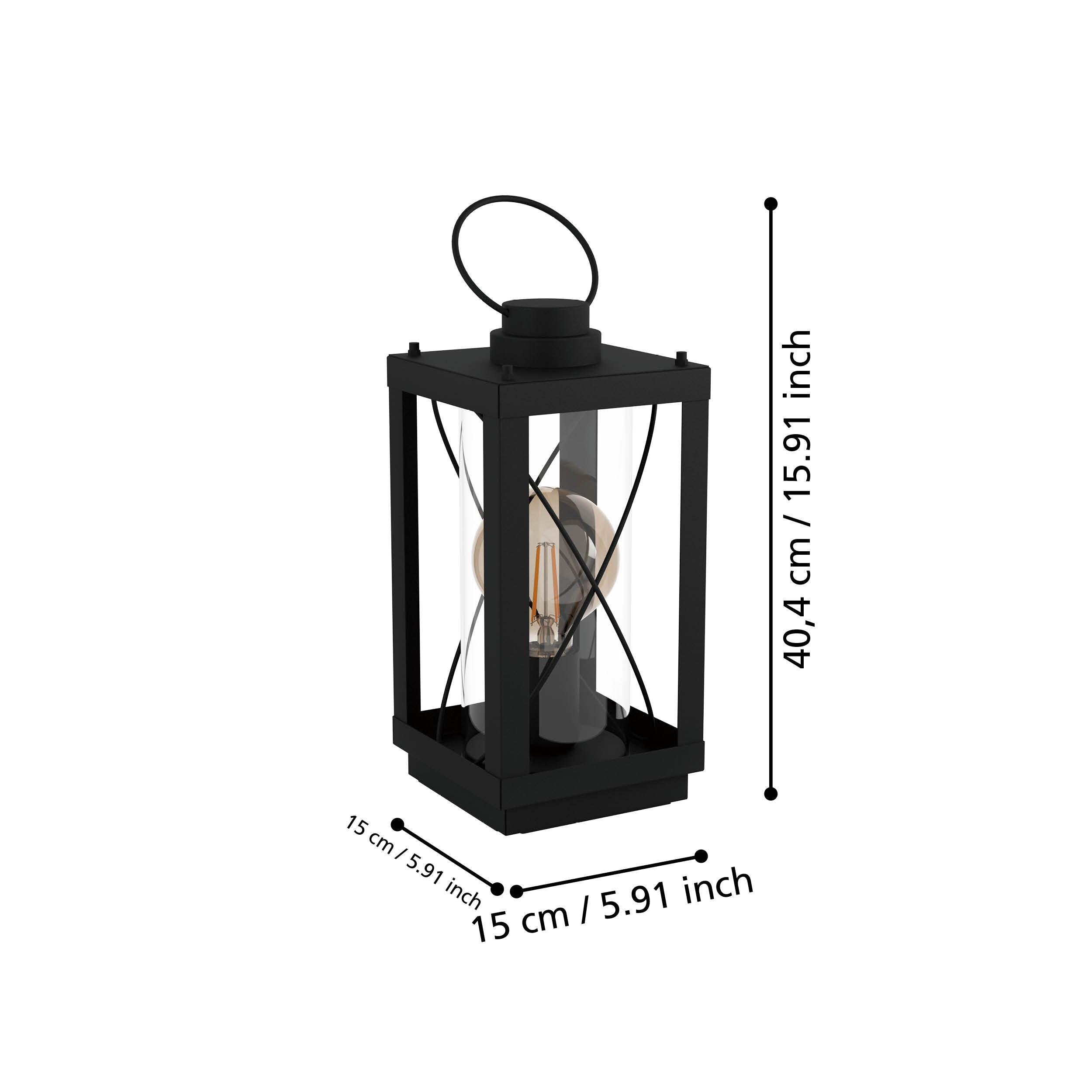 eglo bradford 1 black cross wired table lamp living room image