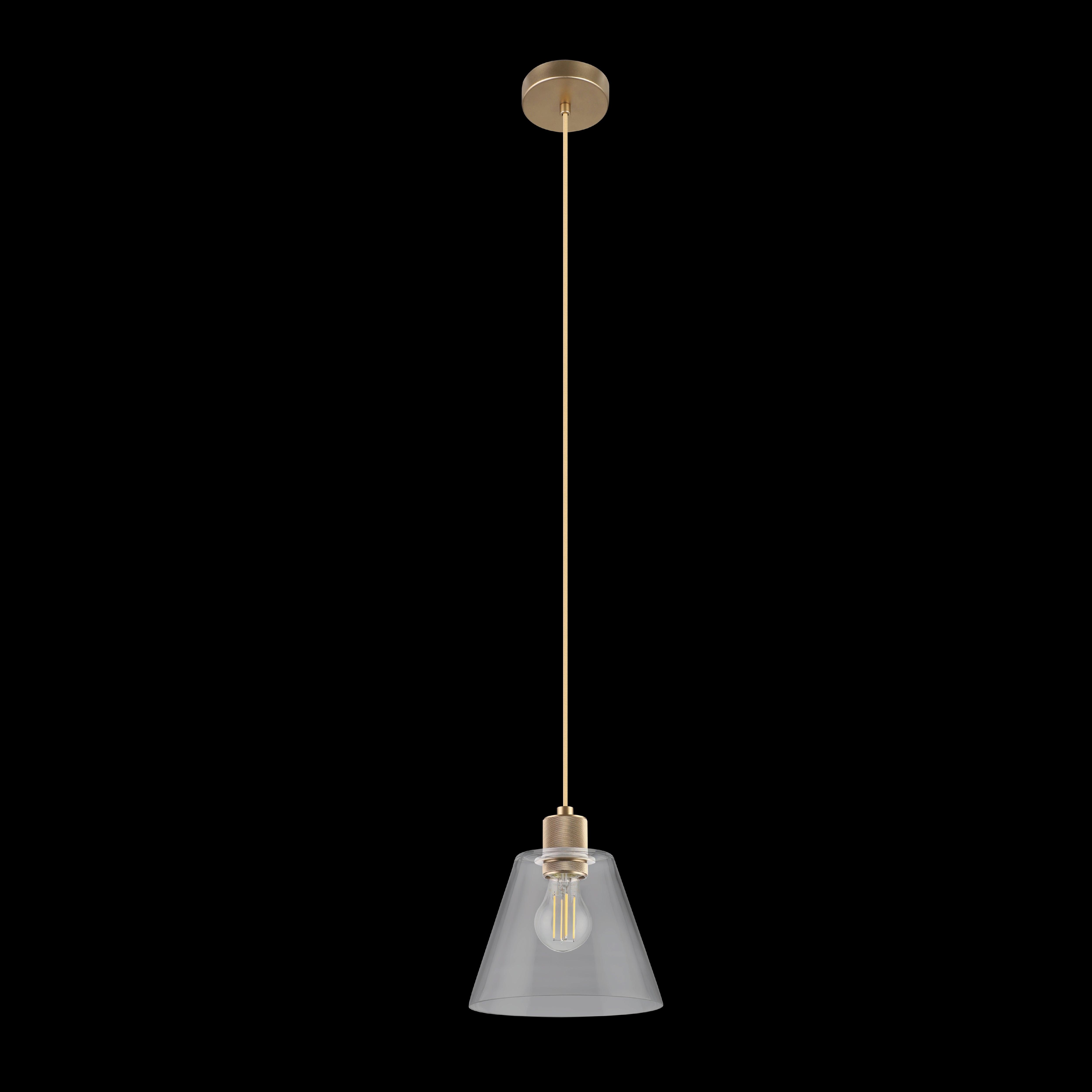 eglo copley rose gold conical glass ceiling pendant living room image