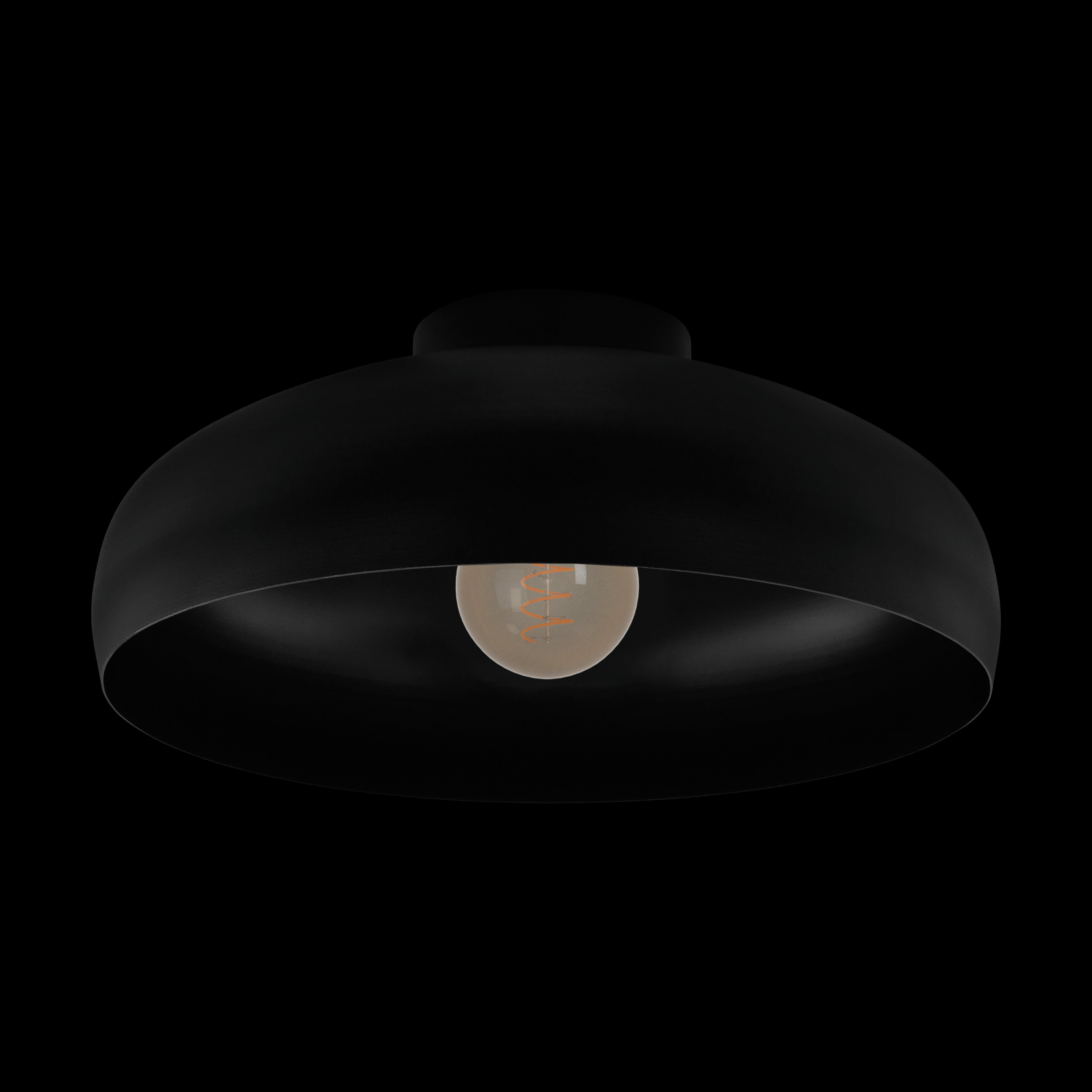 eglo mogano flush black metal ceiling light Kitchen Lighting Close Up