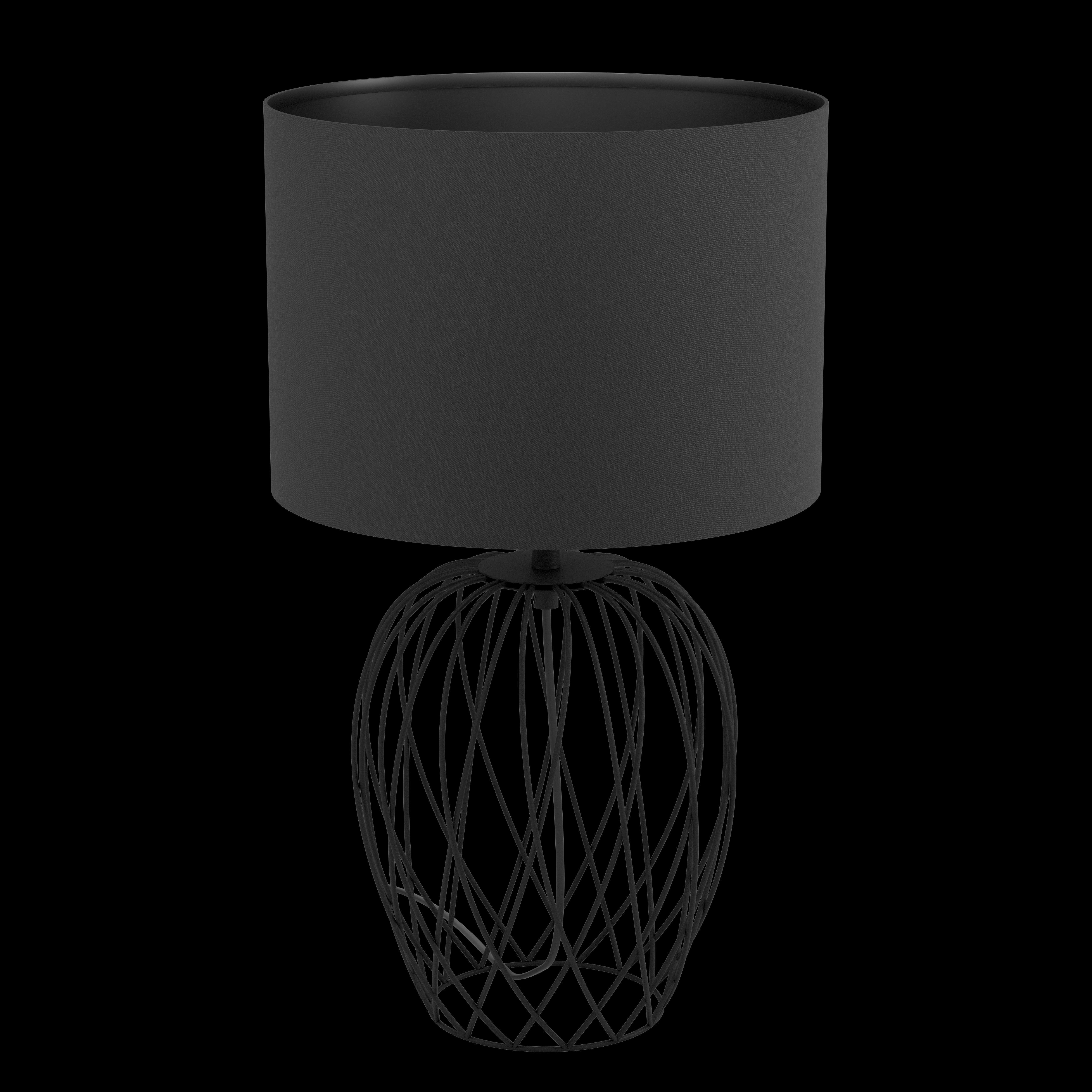 eglo nimlet black wire based table lamp black shade