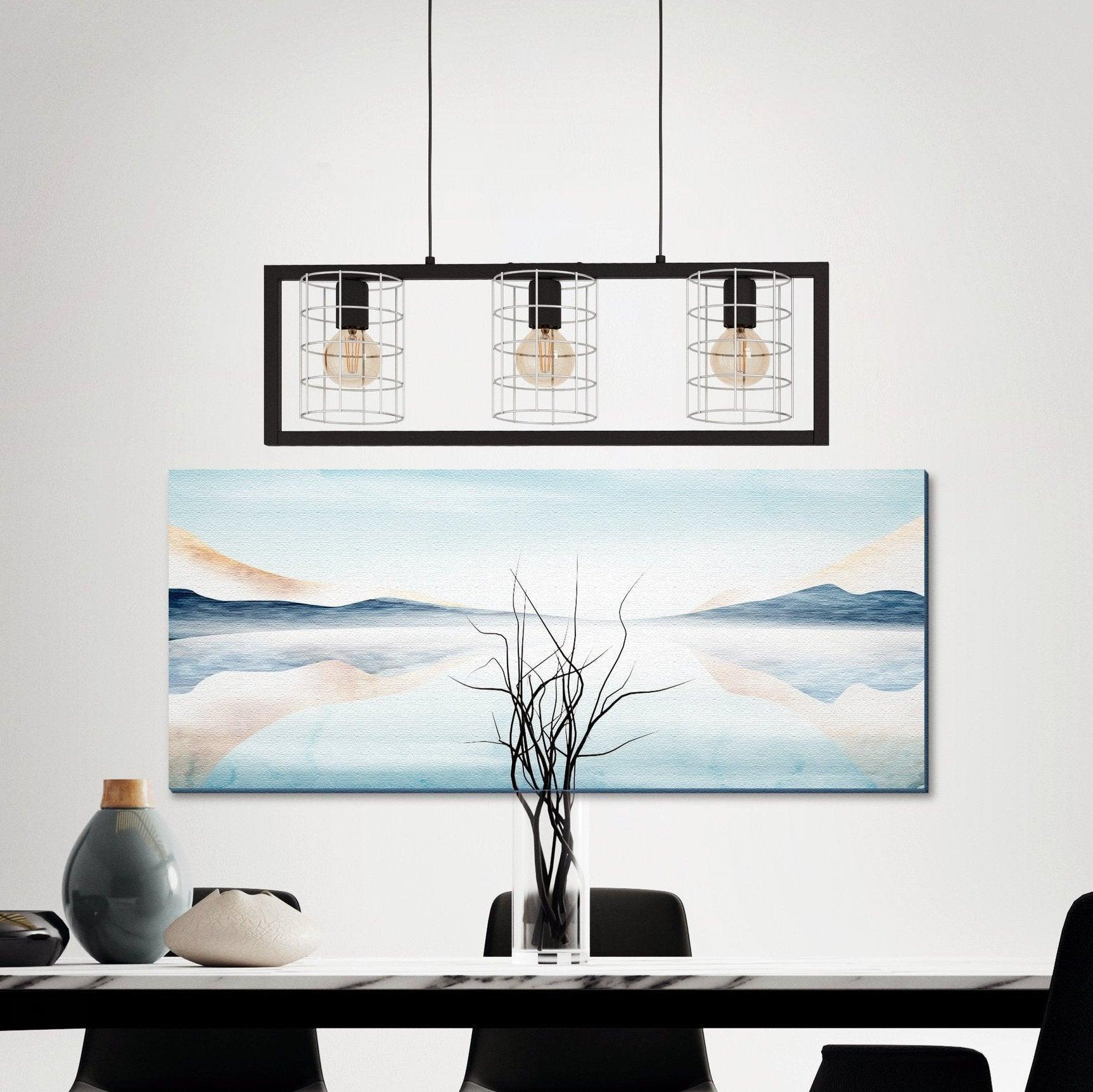 eglo jubily 3 light black zinc caged ceiling pendant living room image