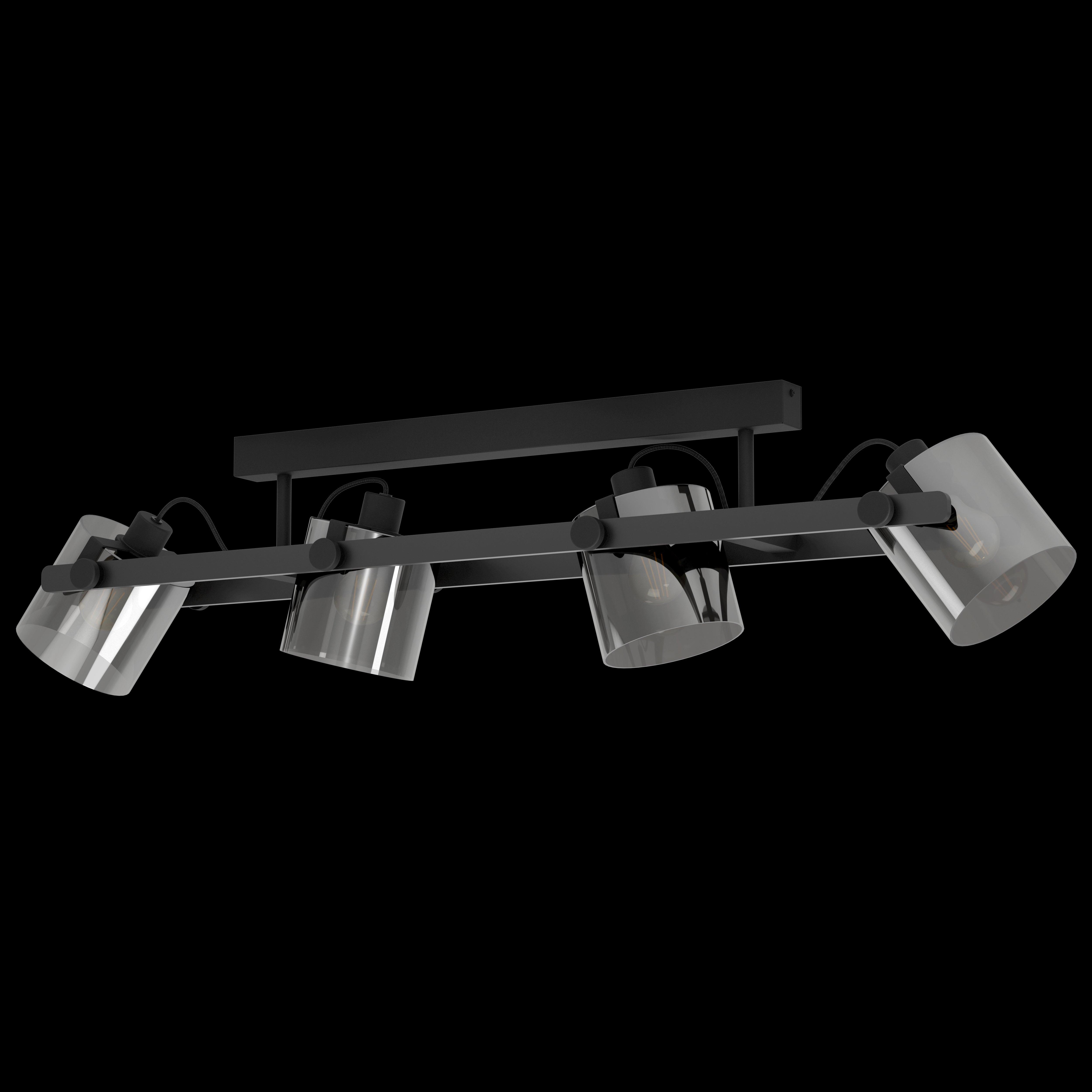 eglo hornwood 2 black 4 light ceiling flush glass shades living room image