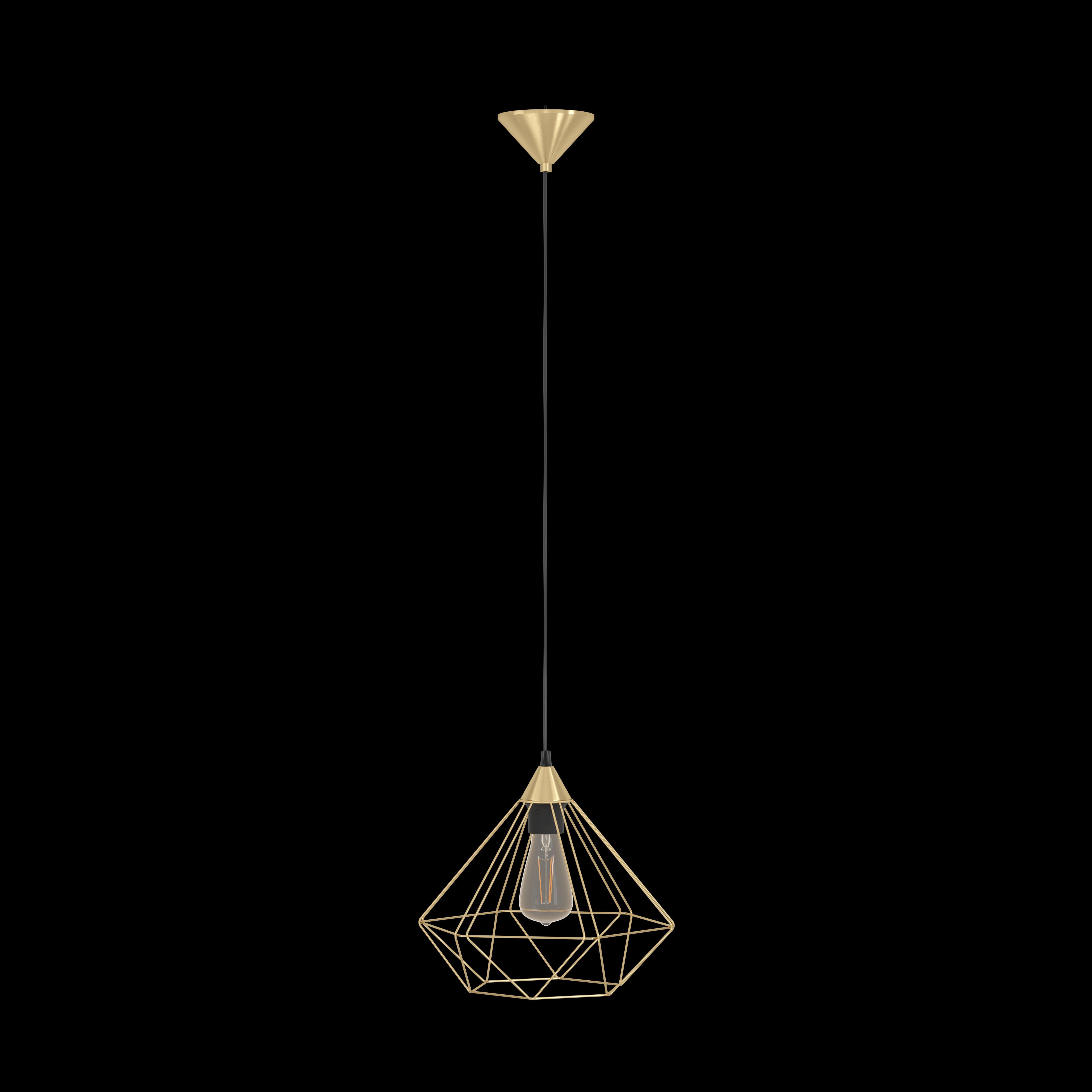 eglo tarbes brass wire diamond shaped ceiling pendant living room image